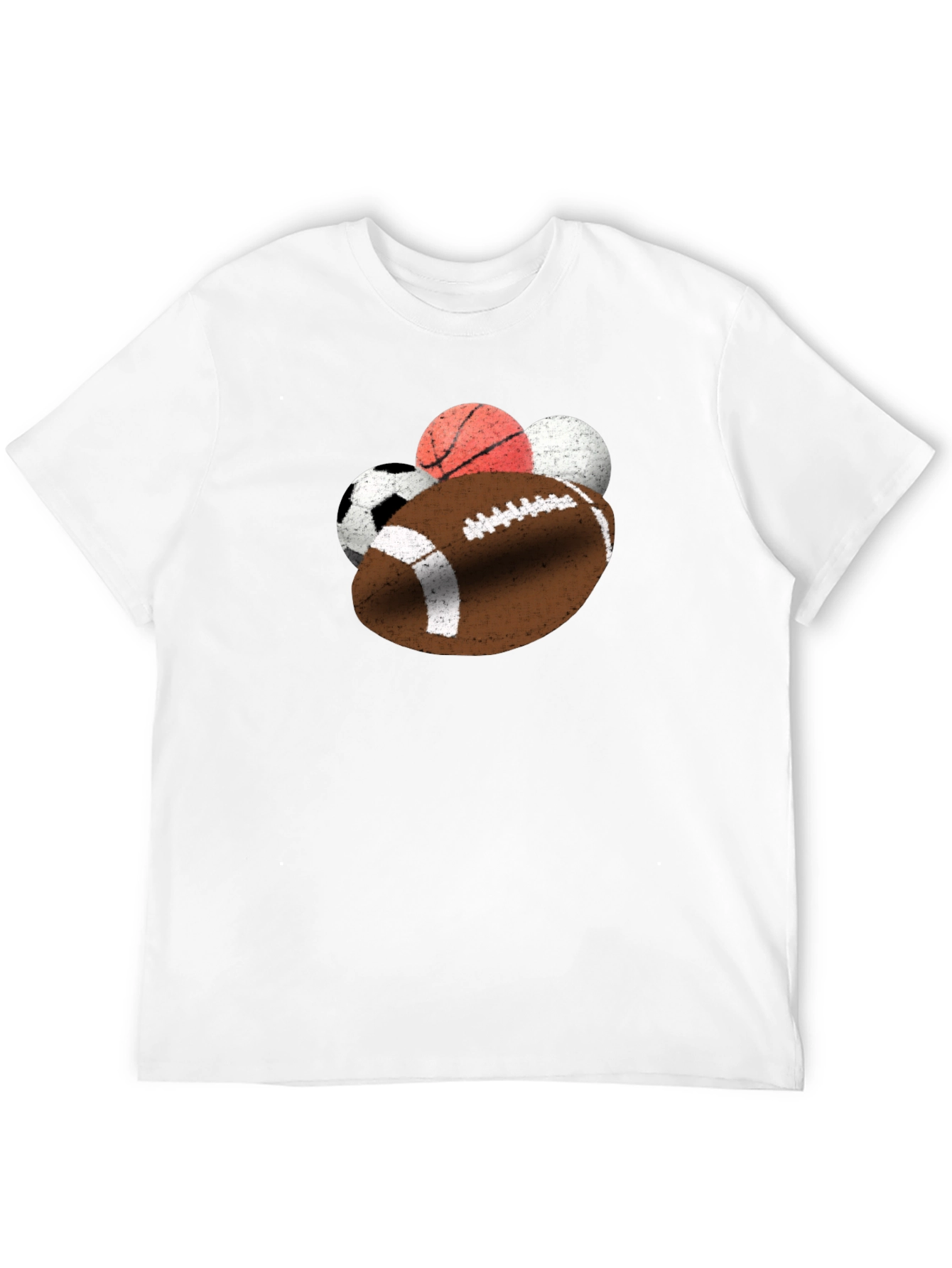 Sports Ball T-Shirt - Football Basketball Soccer