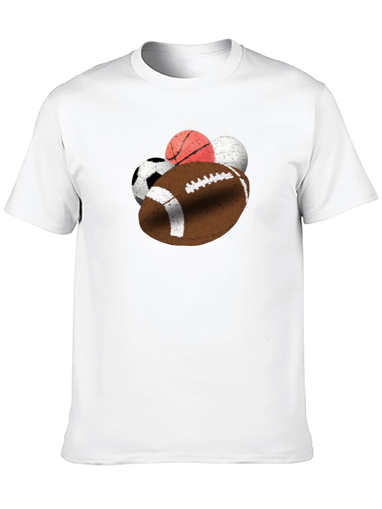 Sports Ball T-Shirt - Football Basketball Soccer