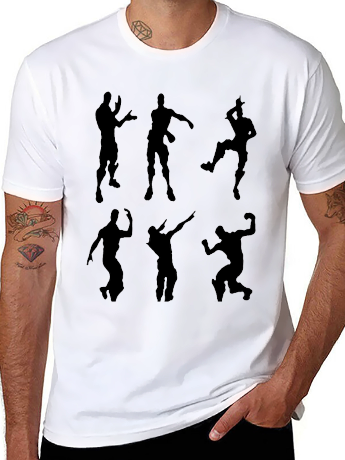 Fortnite Dance Moves Graphic T-Shirt - Black