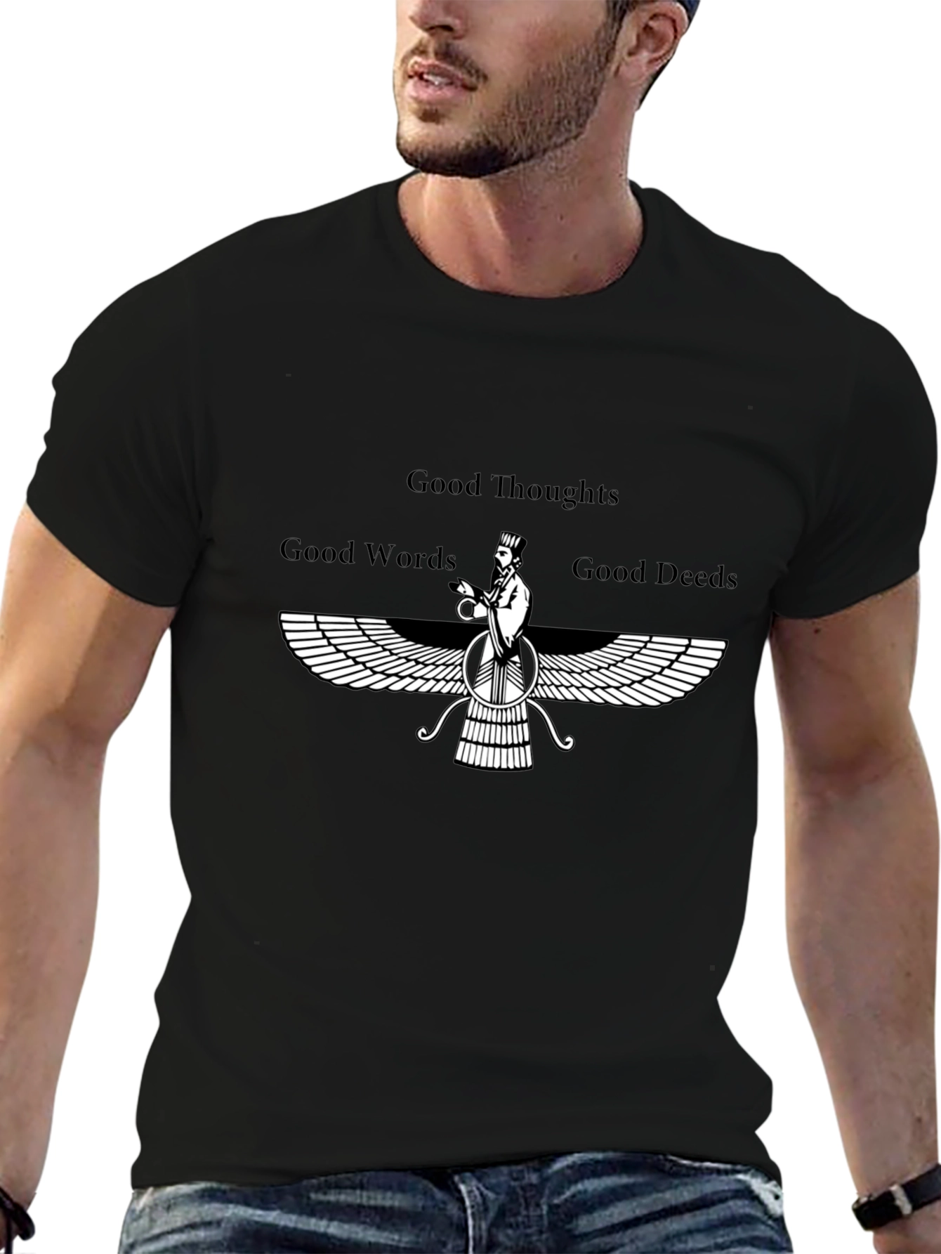 Zoroastrian T-Shirt - Good Thoughts Words Deeds