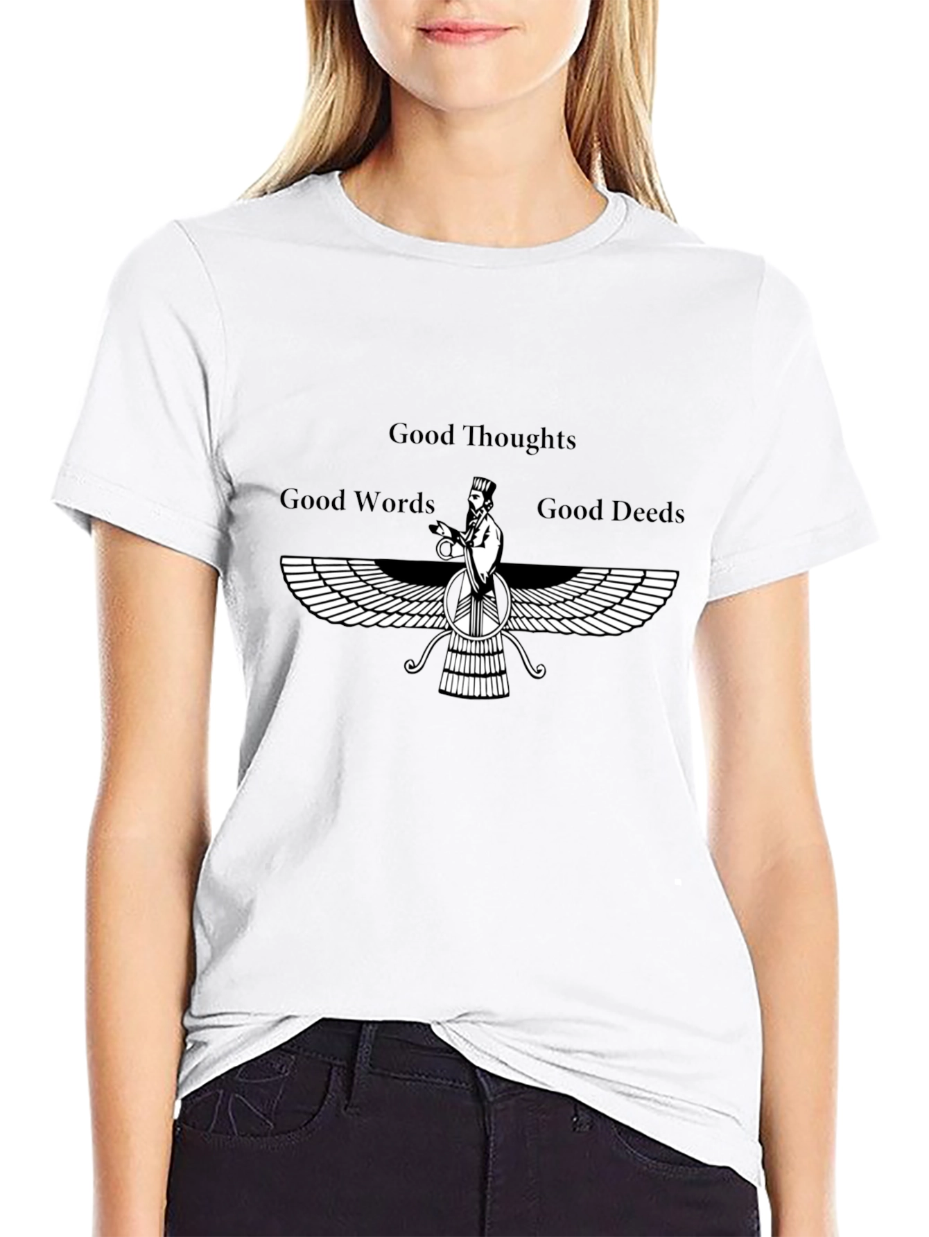 Zoroastrian T-Shirt - Good Thoughts Words Deeds