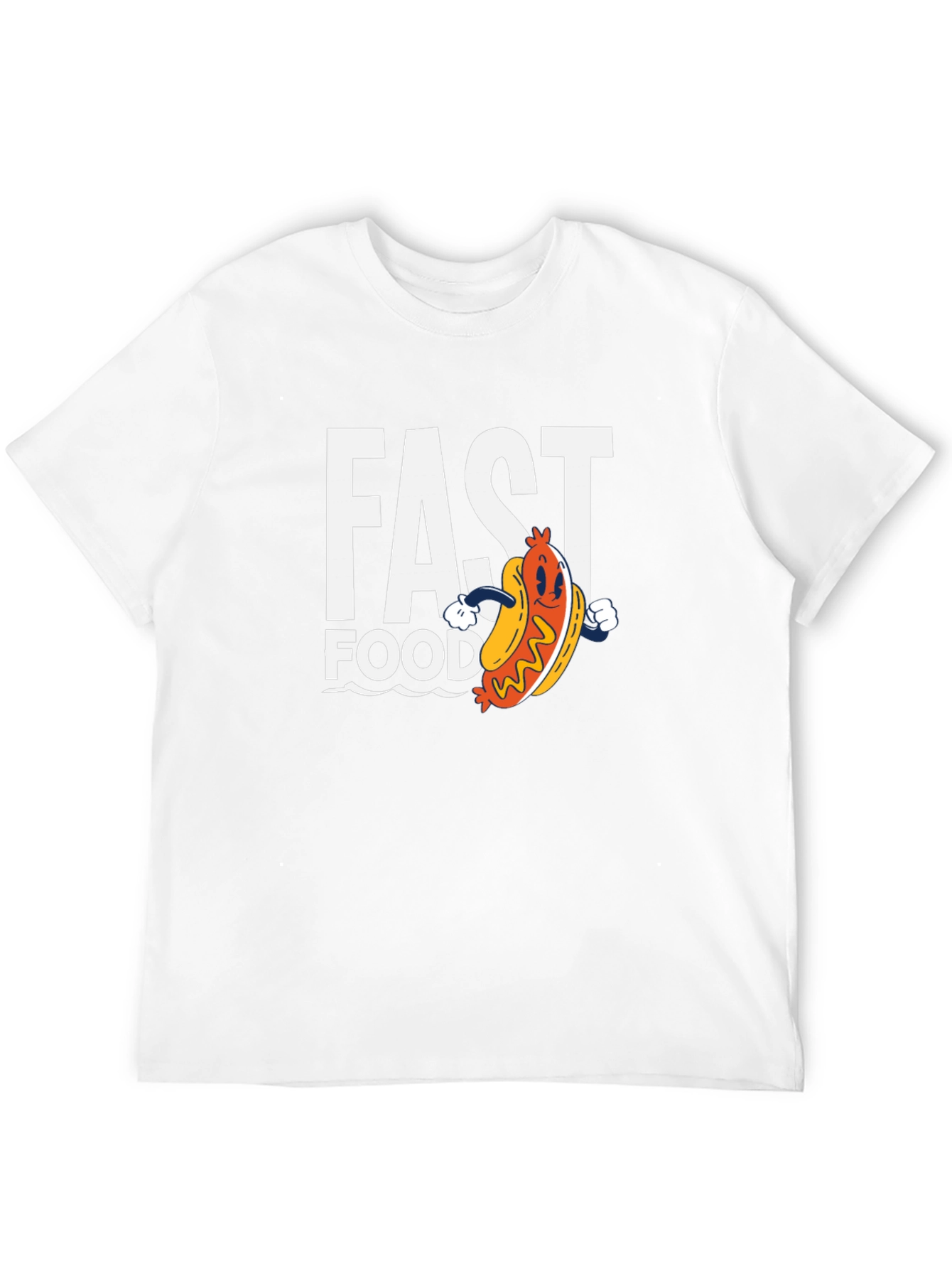 Fast Food Hotdog Graphic T-Shirt - Casual Wear