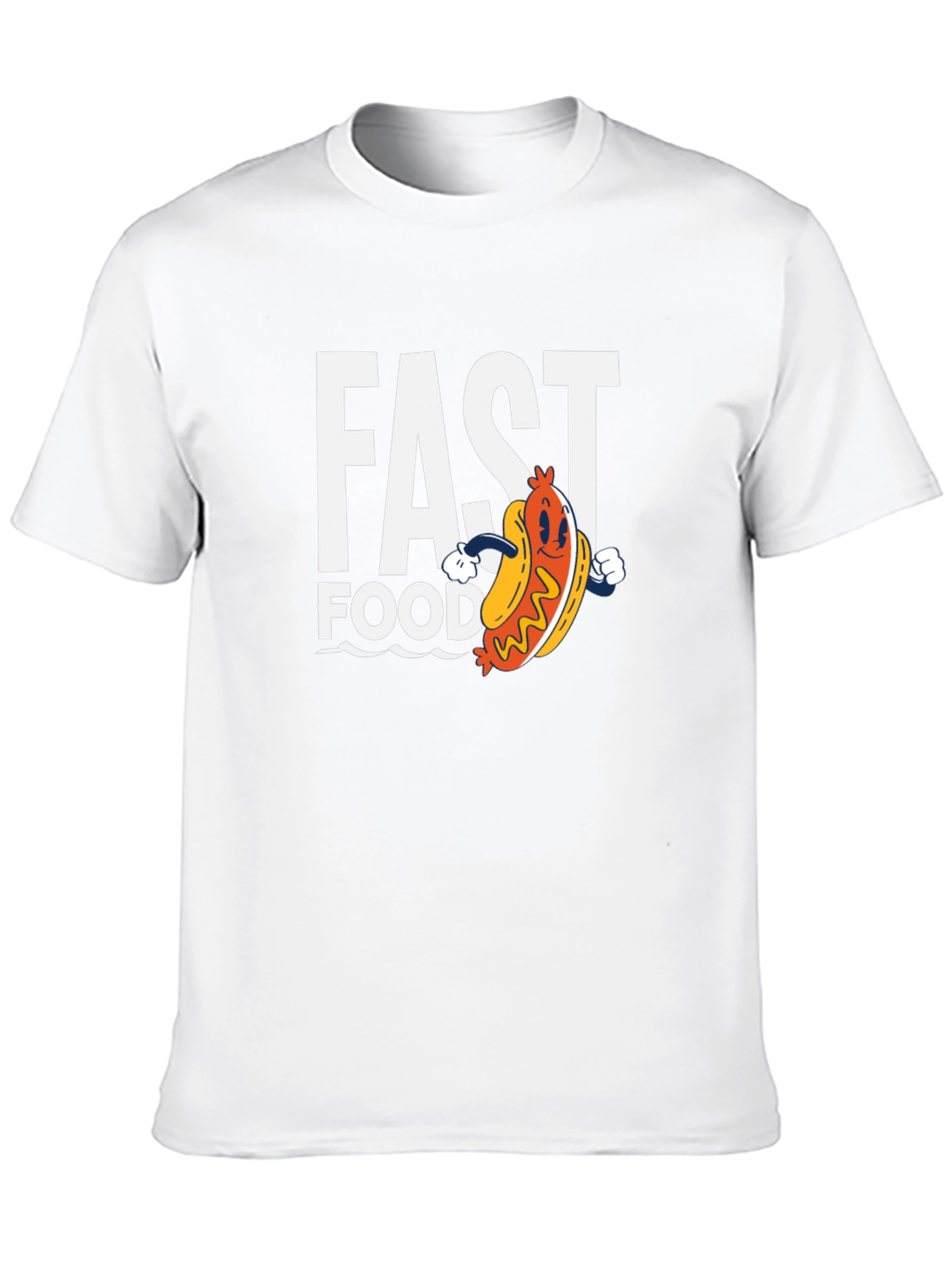 Fast Food Hotdog Graphic T-Shirt - Casual Wear