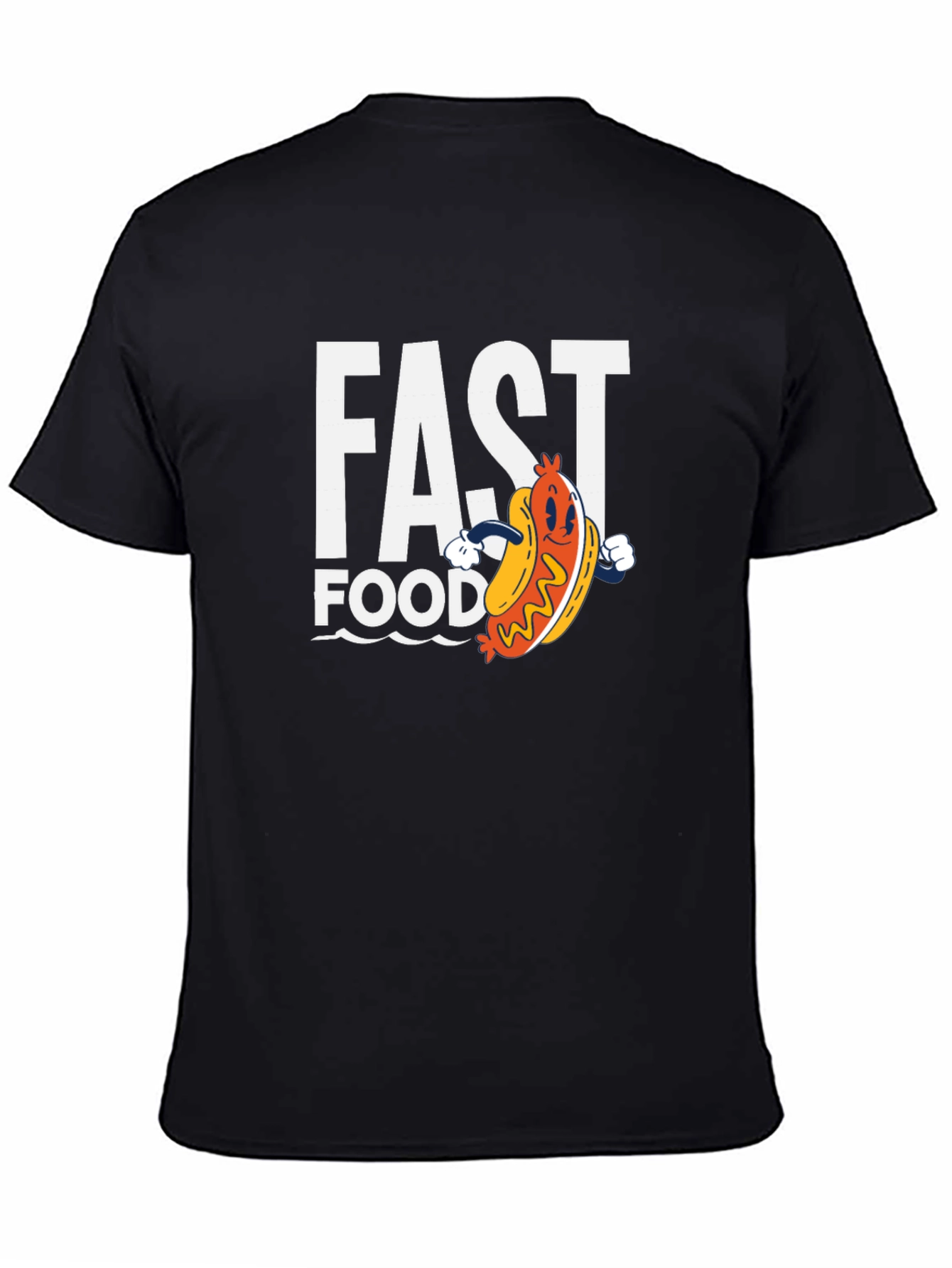 Fast Food Hotdog Graphic T-Shirt - Casual Wear
