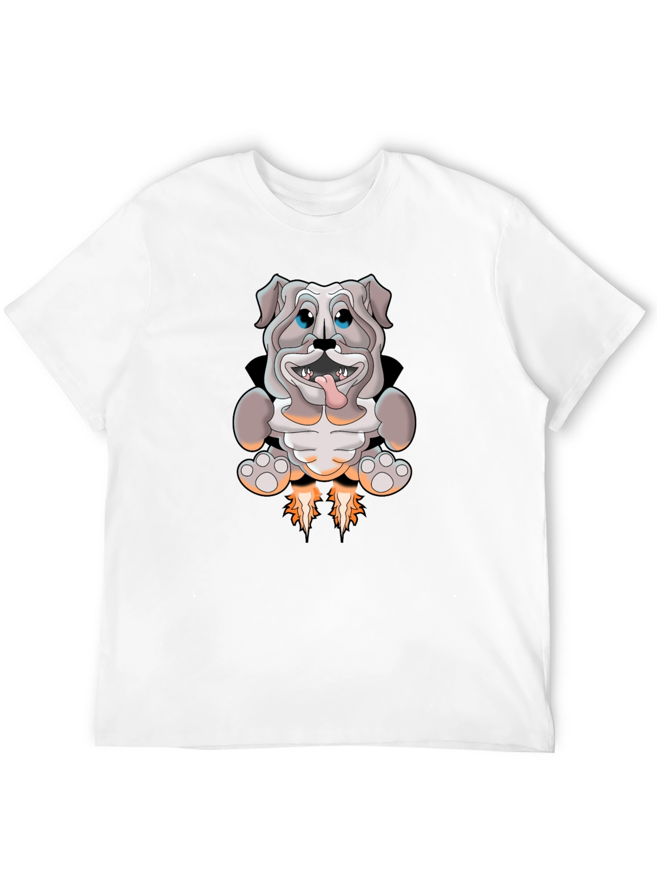 Bulldog Rocket T-Shirt - Black Cotton