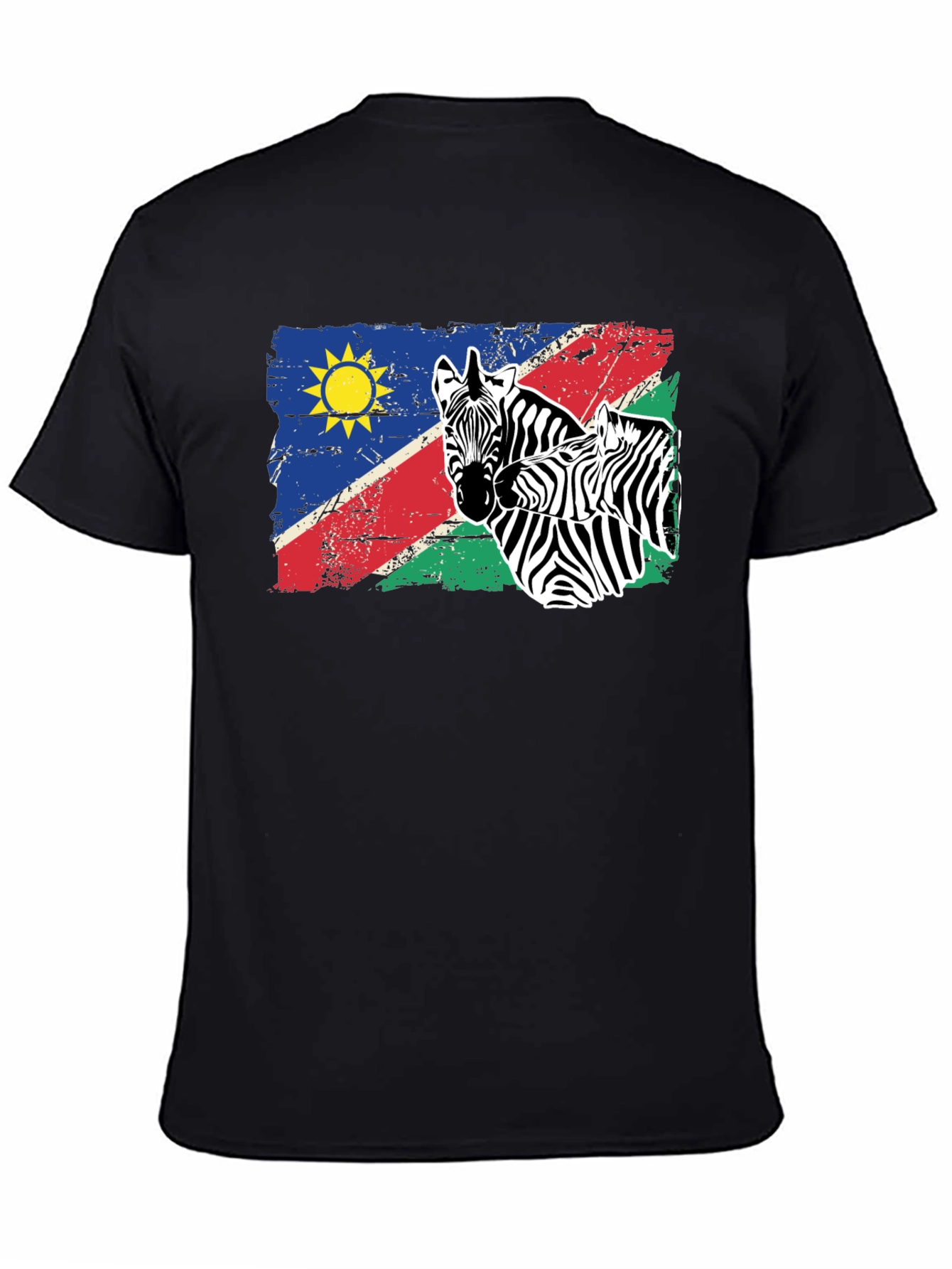 Namibia Flag Zebra Graphic T-Shirt