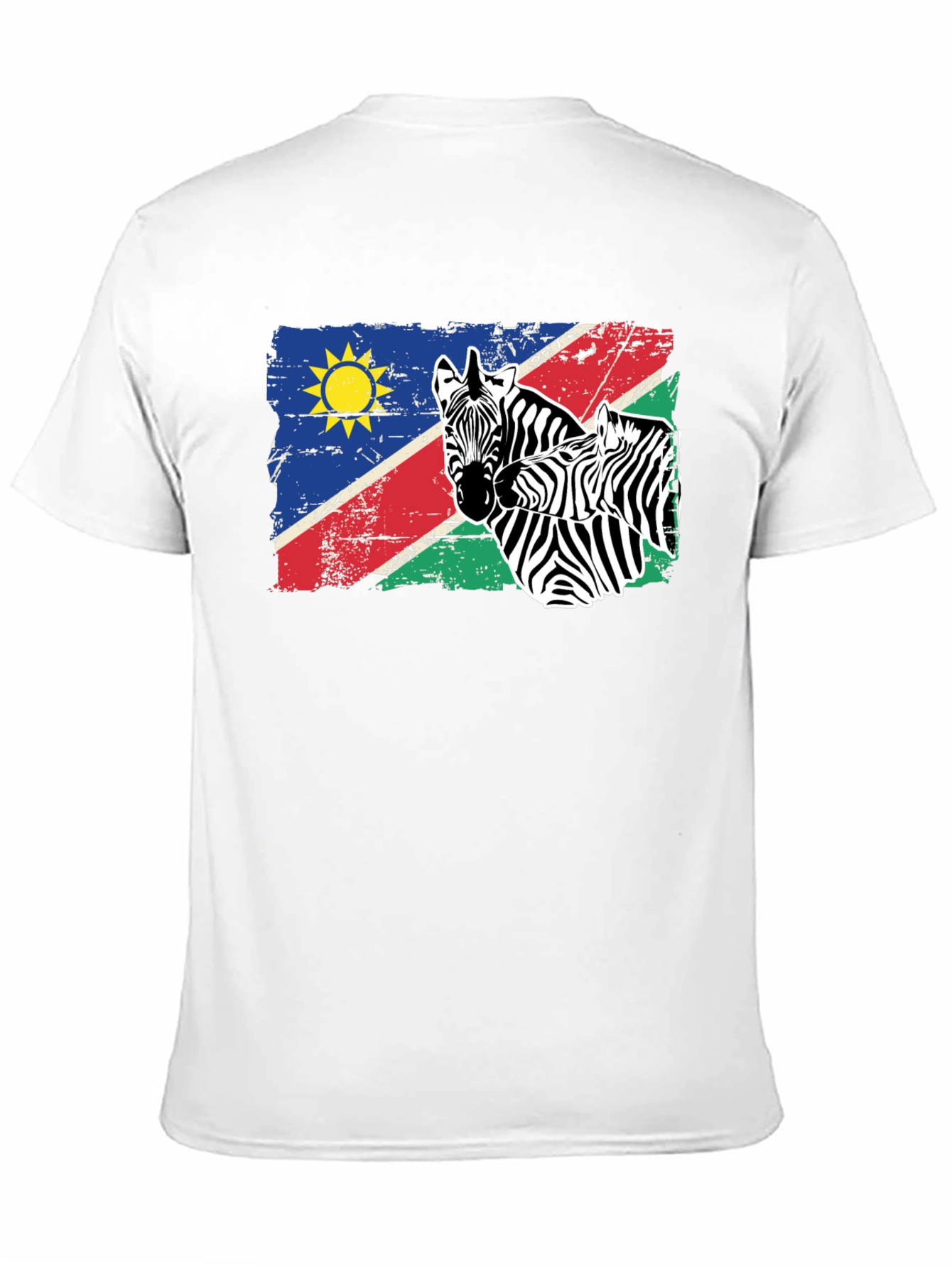 Namibia Flag Zebra Graphic T-Shirt