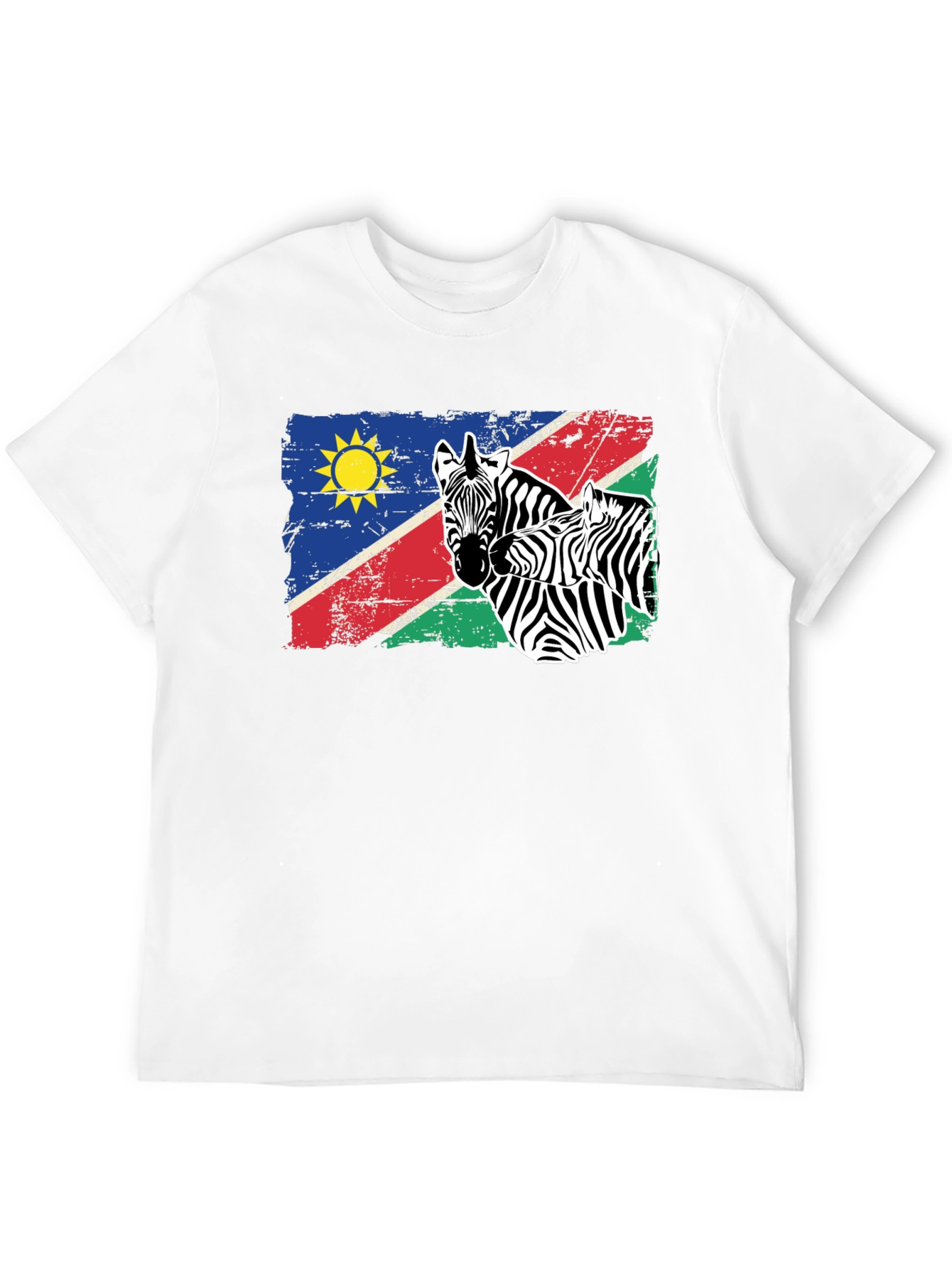 Namibia Flag Zebra Graphic T-Shirt