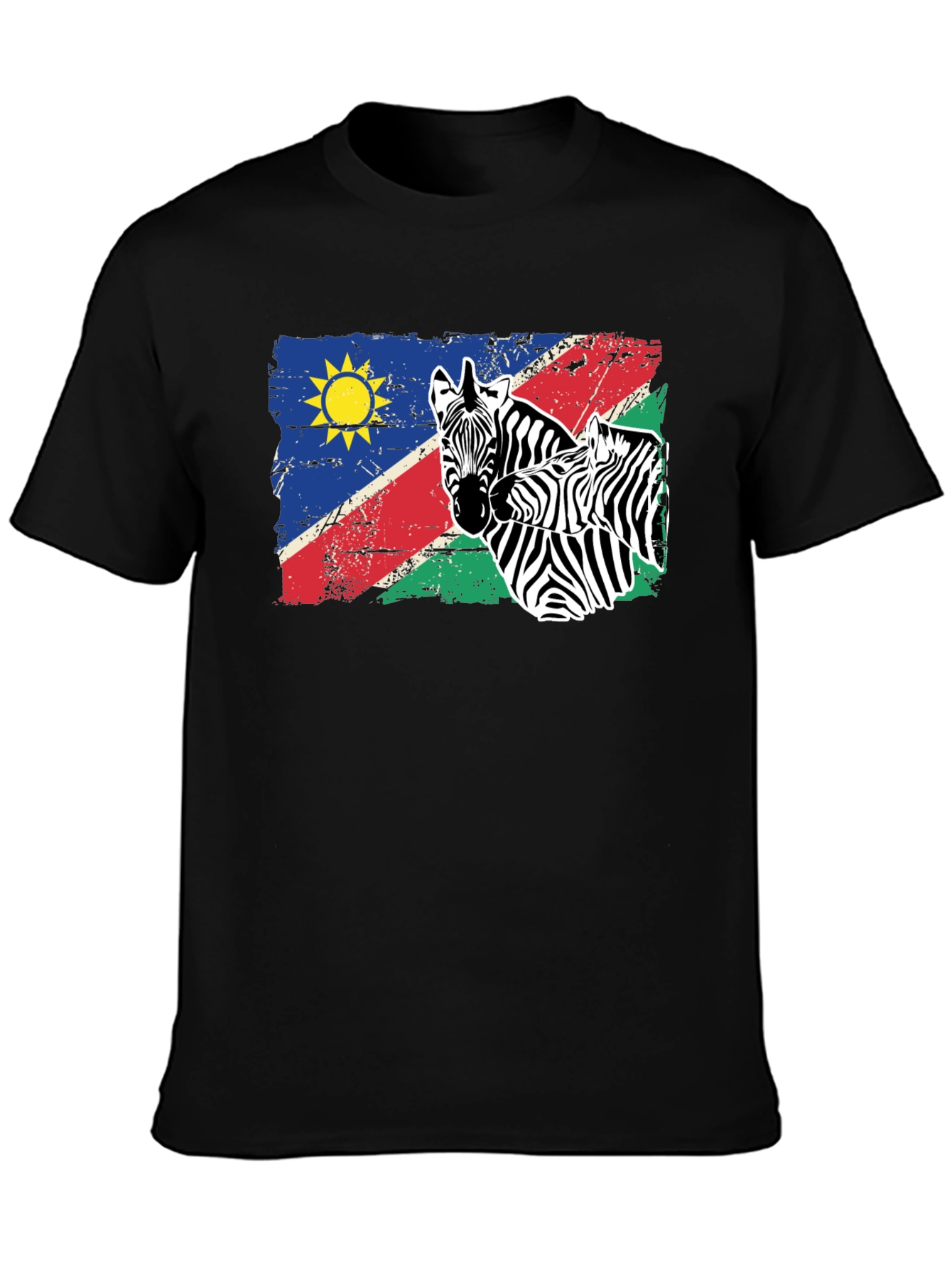 Namibia Flag Zebra Graphic T-Shirt