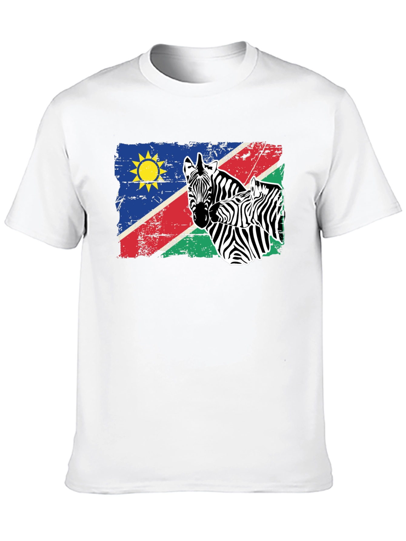 Namibia Flag Zebra Graphic T-Shirt