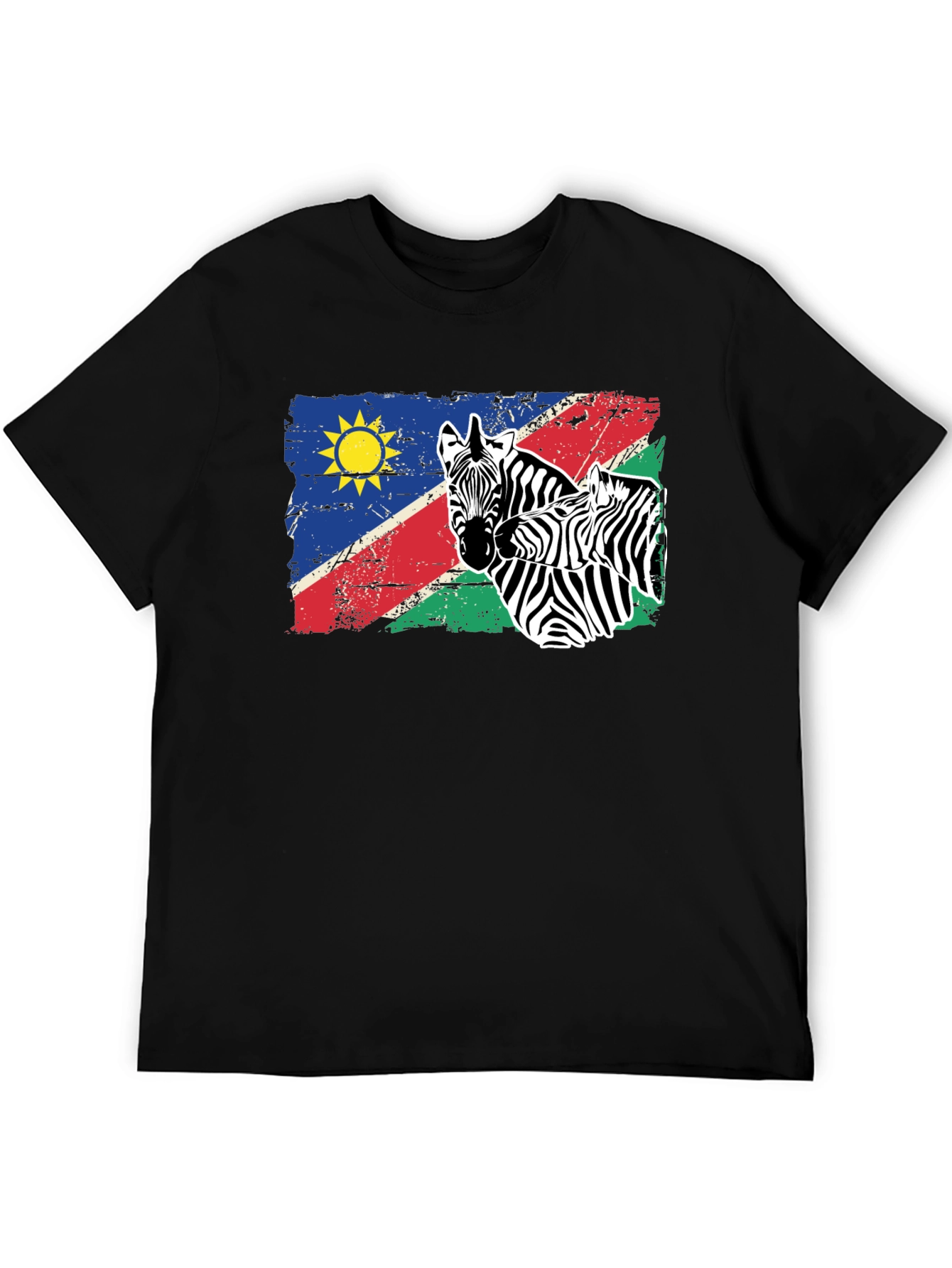Namibia Flag Zebra Graphic T-Shirt