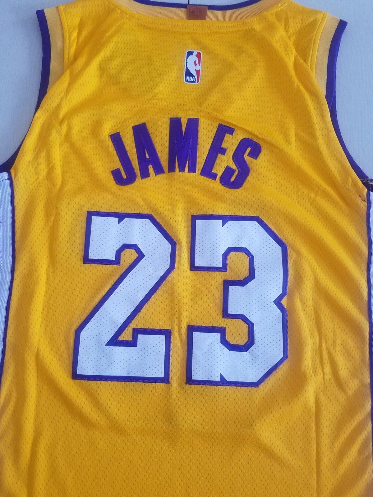 Men's Los Angeles Lakers LeBron James #23 NBA Yellow Swingman Jerseys