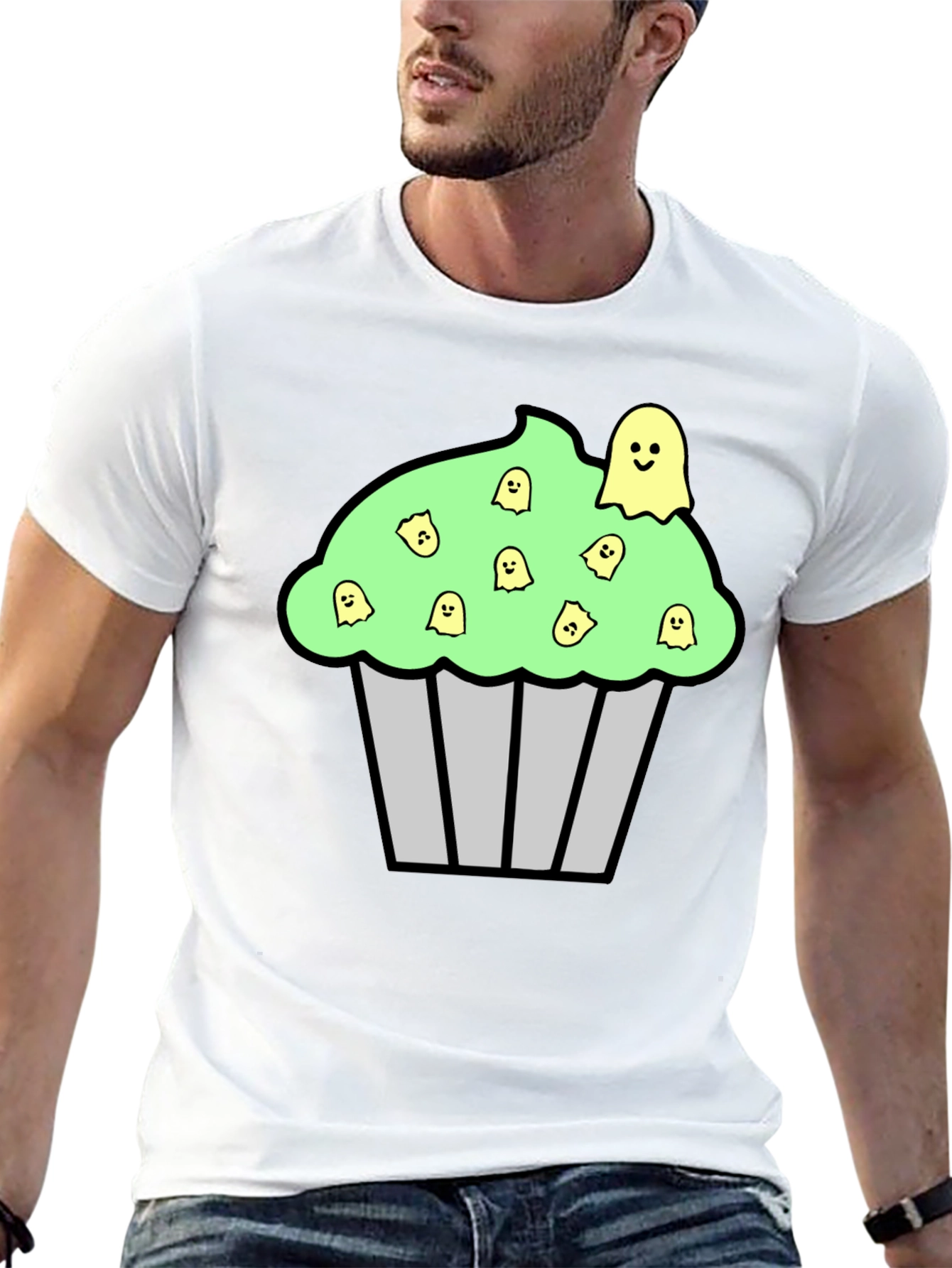 Spooky Cupcake Graphic Tee - Halloween T-Shirt