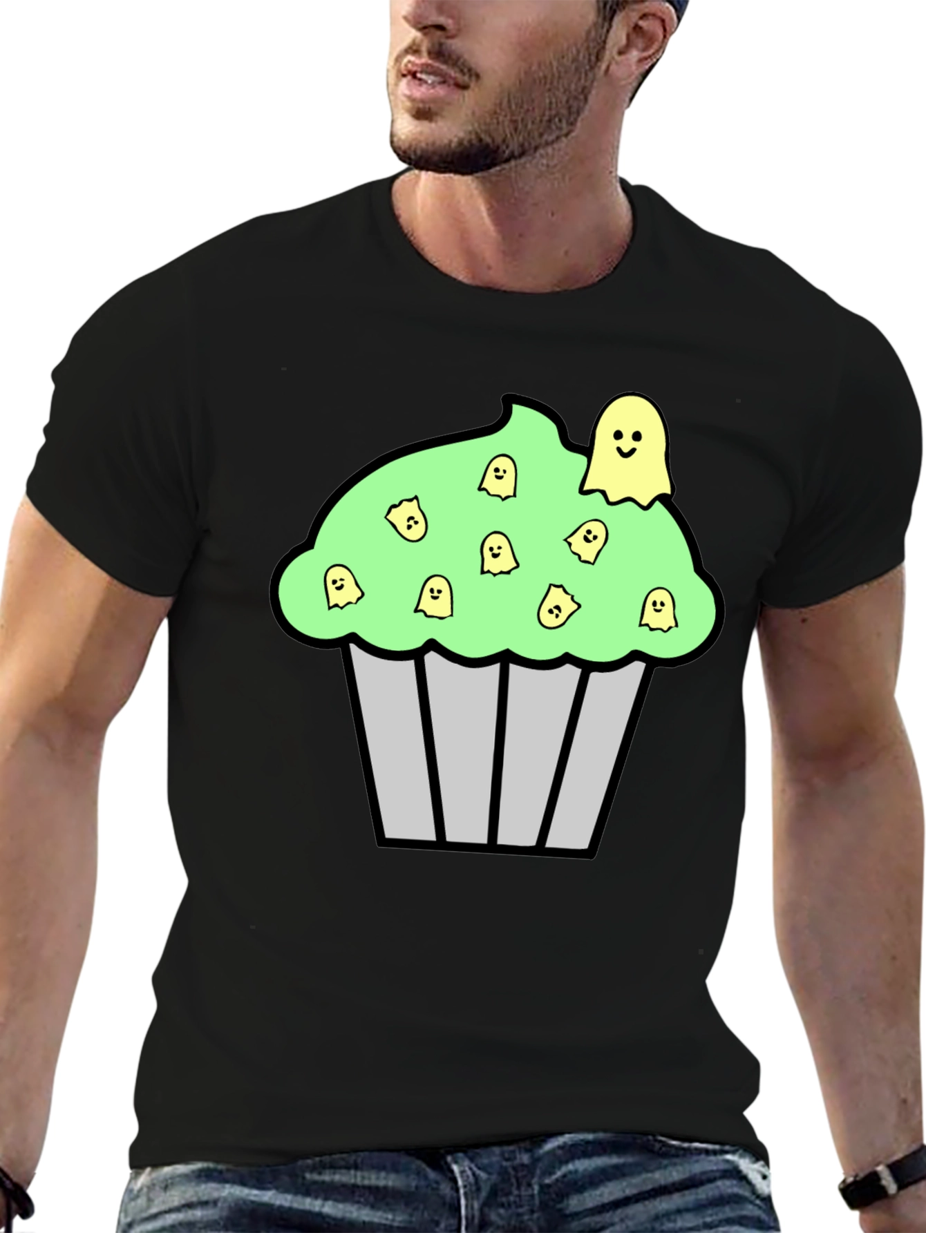 Spooky Cupcake Graphic Tee - Halloween T-Shirt
