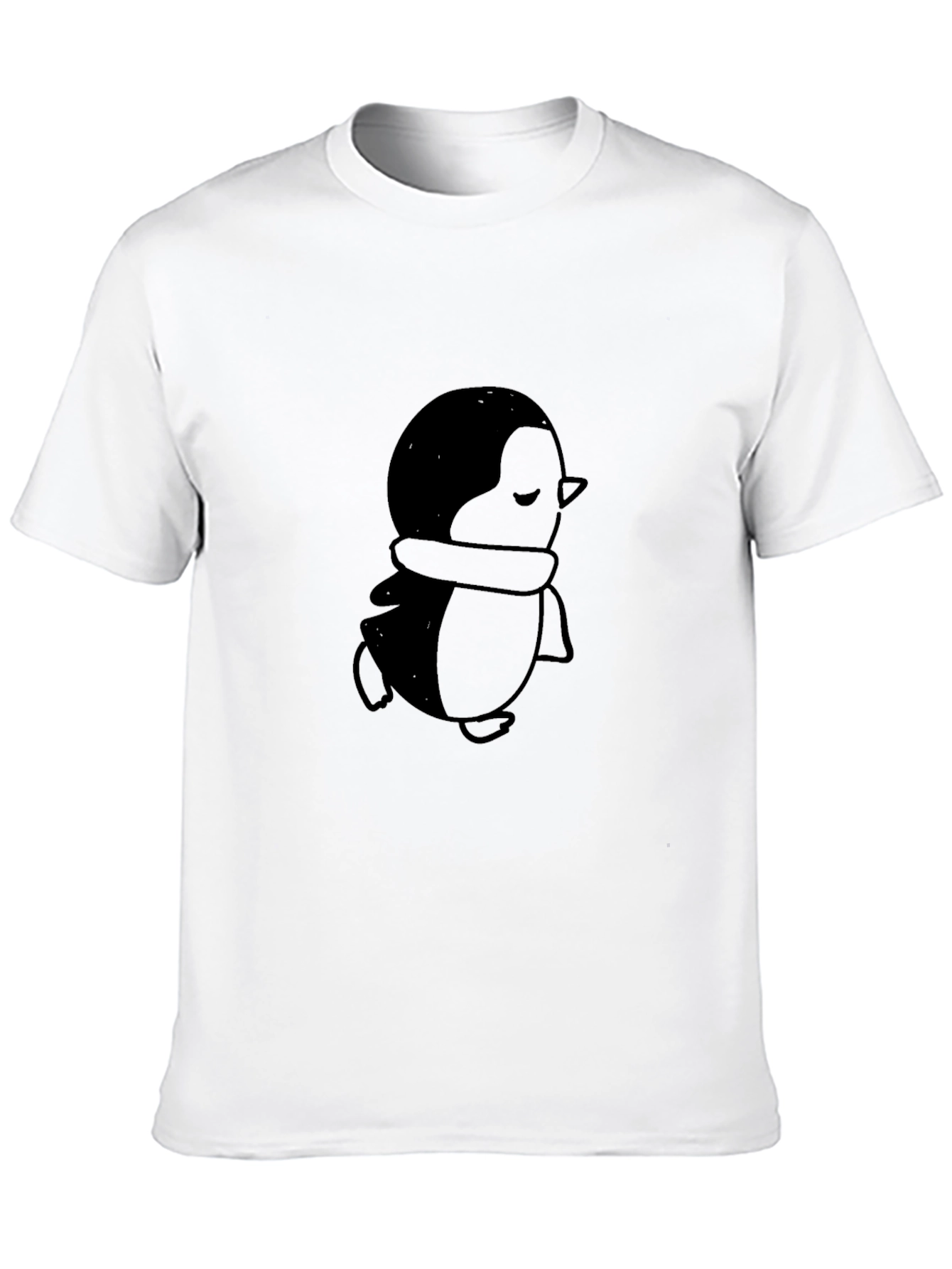 Mens Black Penguin Graphic T-Shirt