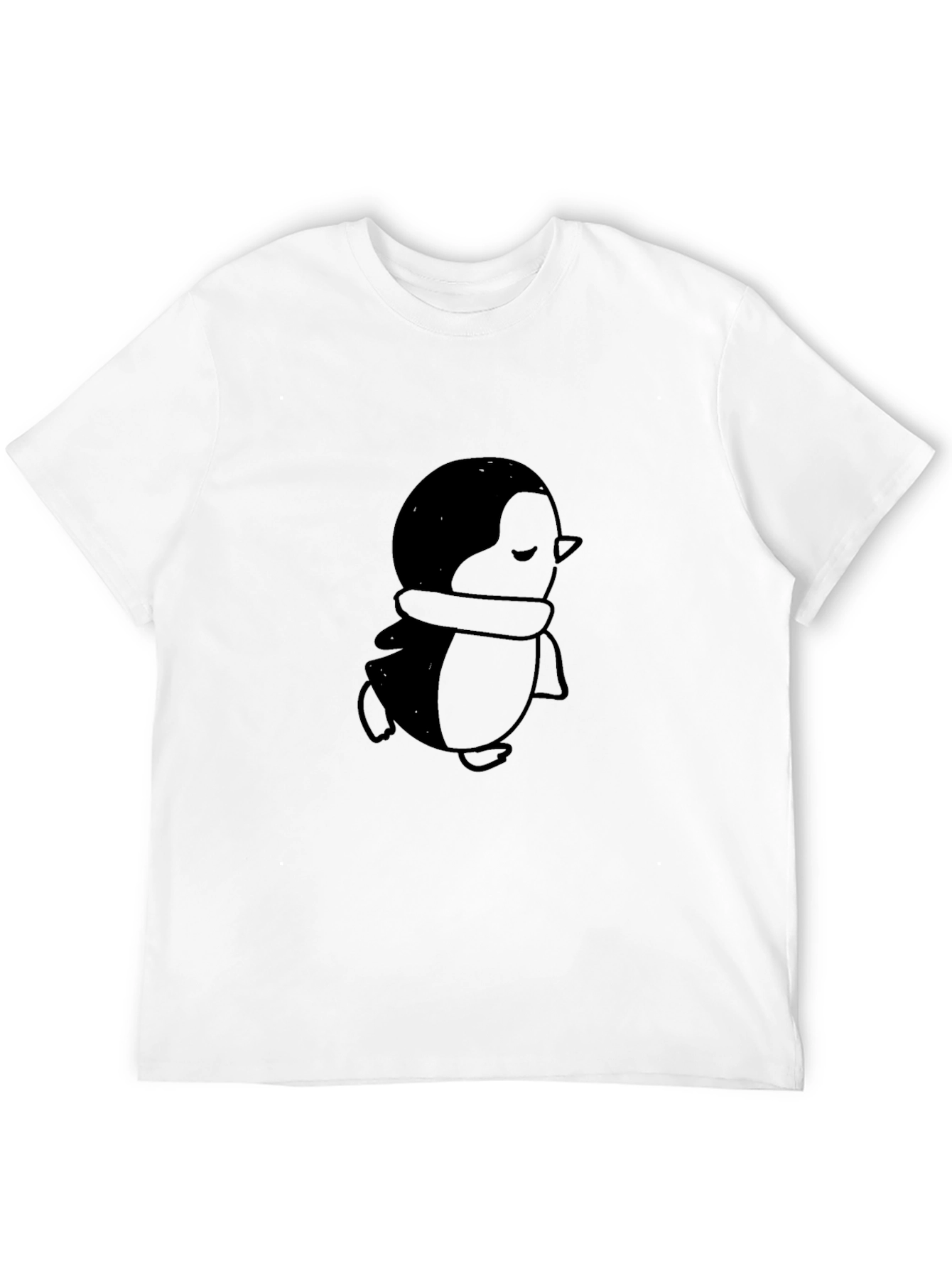 Mens Black Penguin Graphic T-Shirt