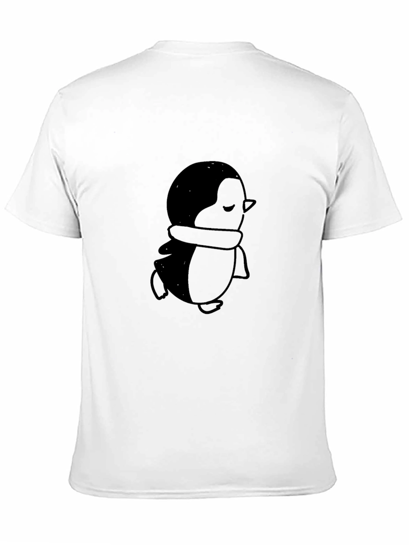 Mens Black Penguin Graphic T-Shirt