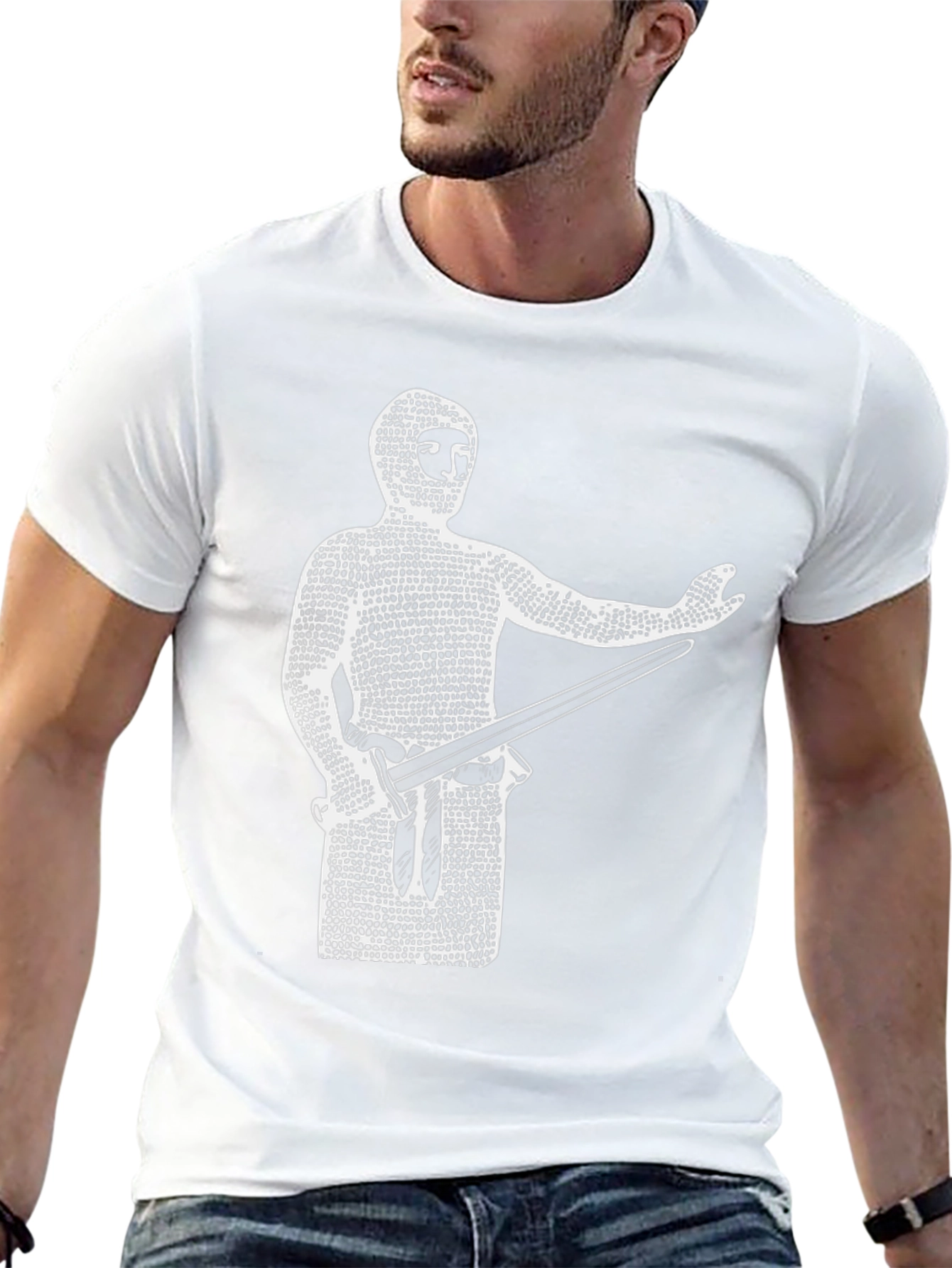 Knight T-Shirt - Chainmail Warrior Design