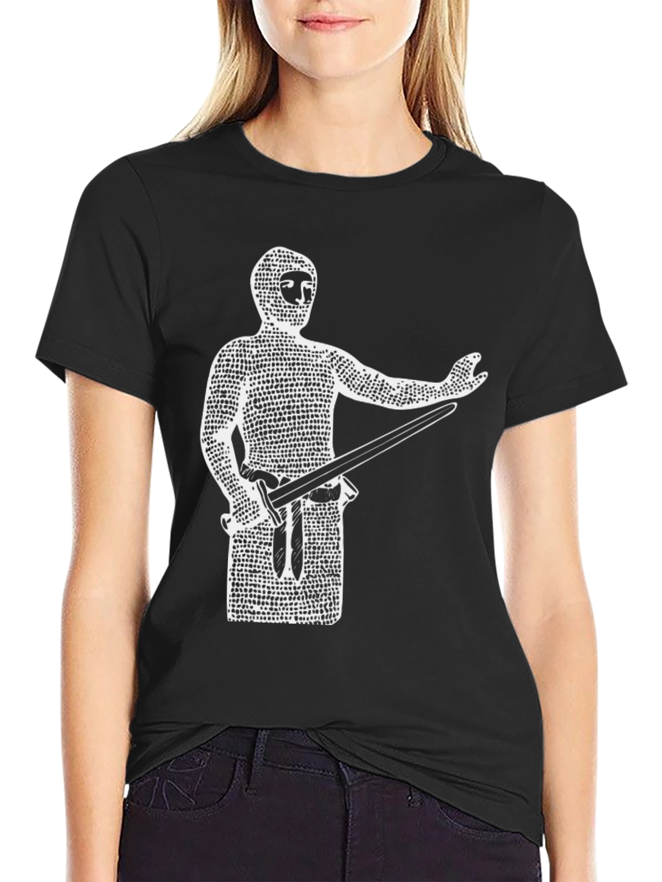 Knight T-Shirt - Chainmail Warrior Design