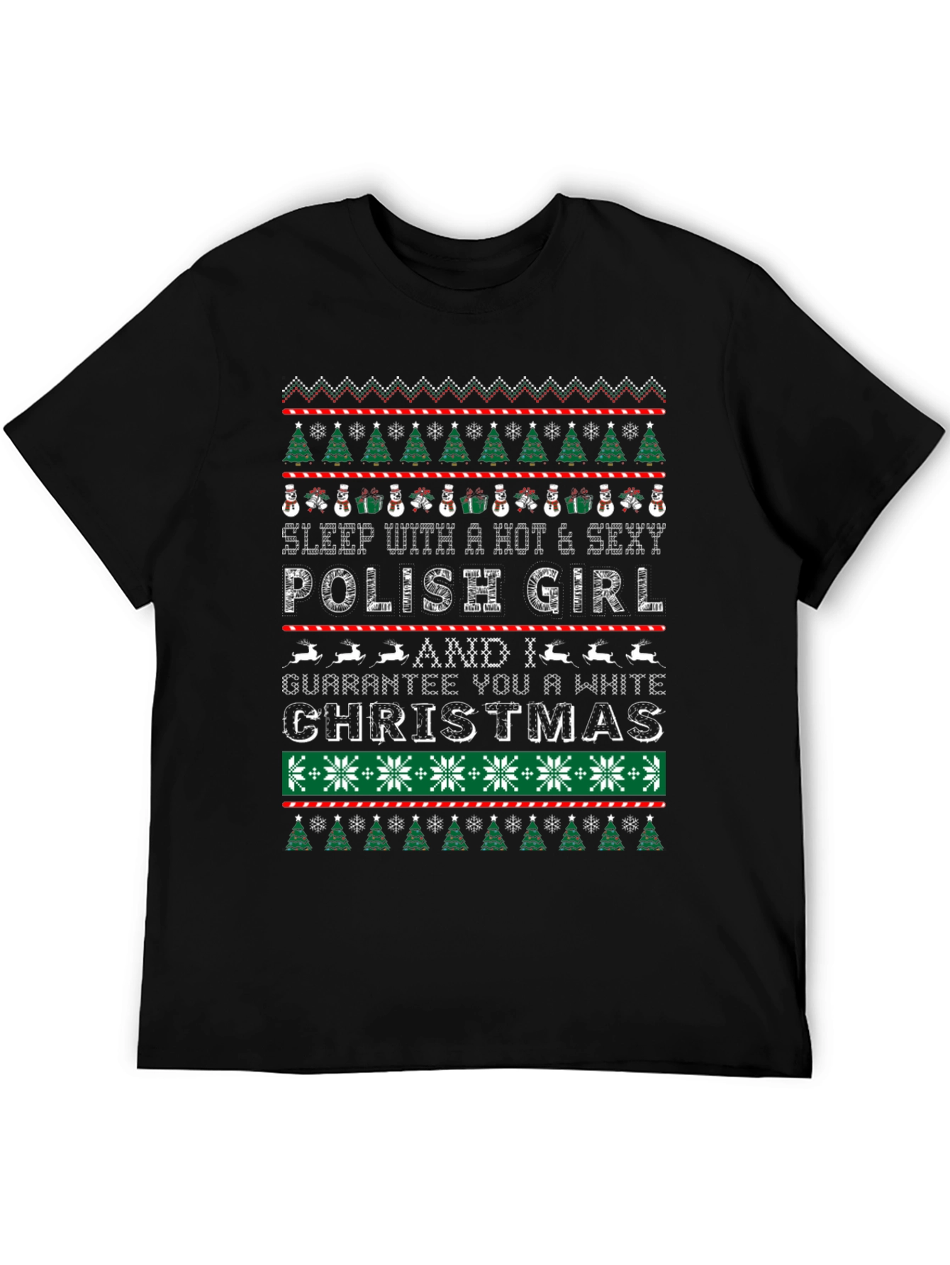 Funny Polish Girl White Christmas T-Shirt