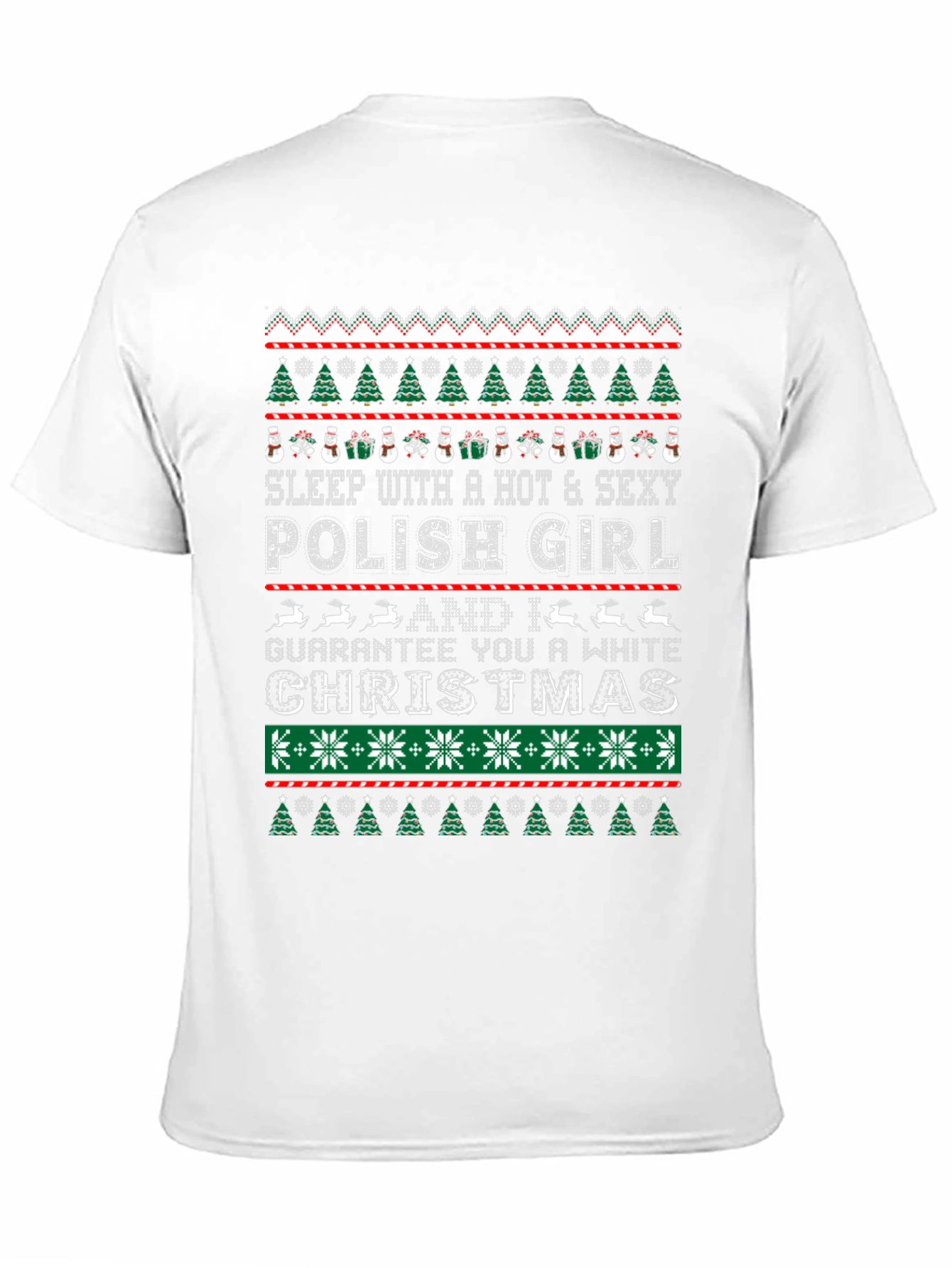 Funny Polish Girl White Christmas T-Shirt