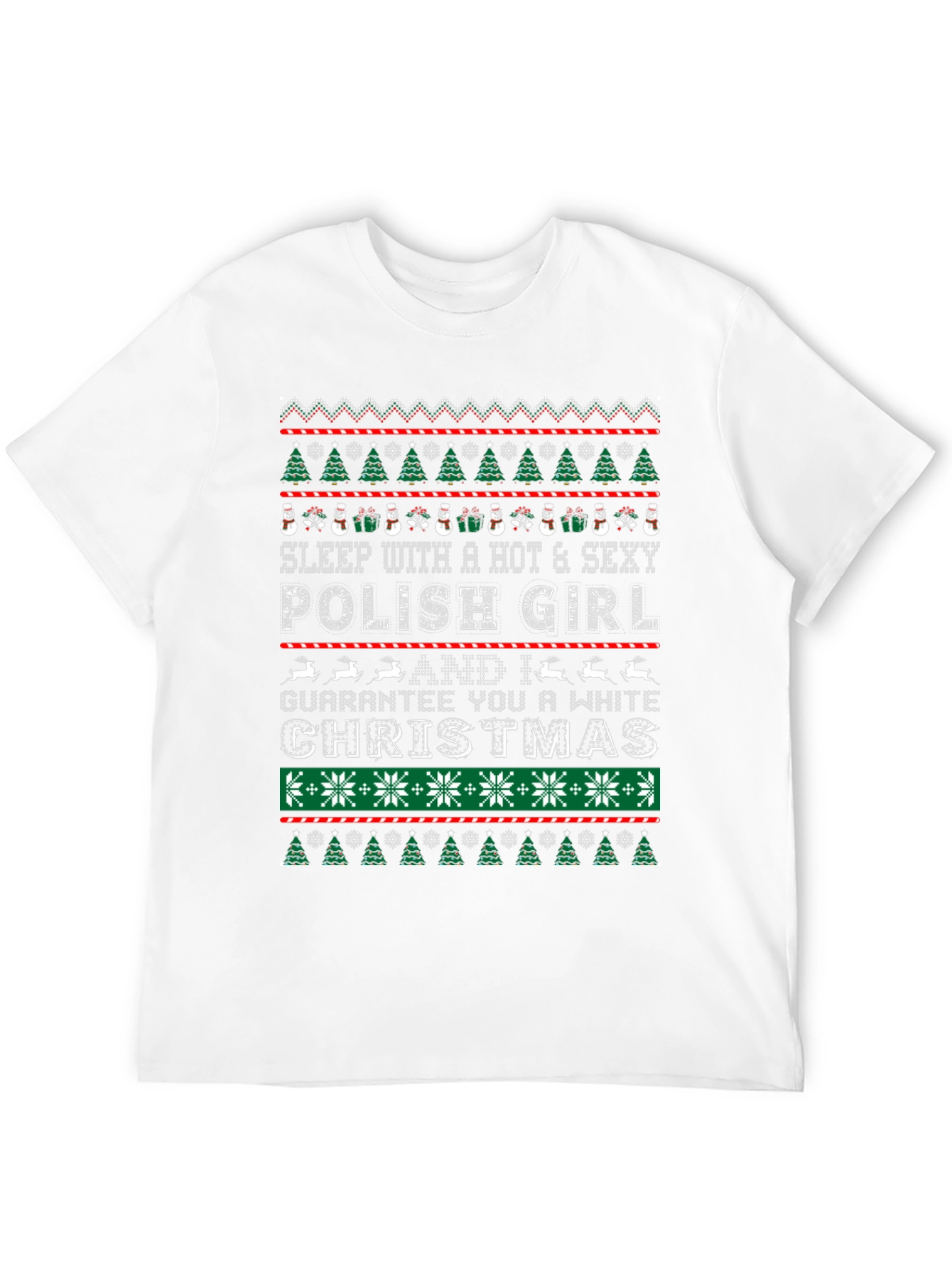 Funny Polish Girl White Christmas T-Shirt