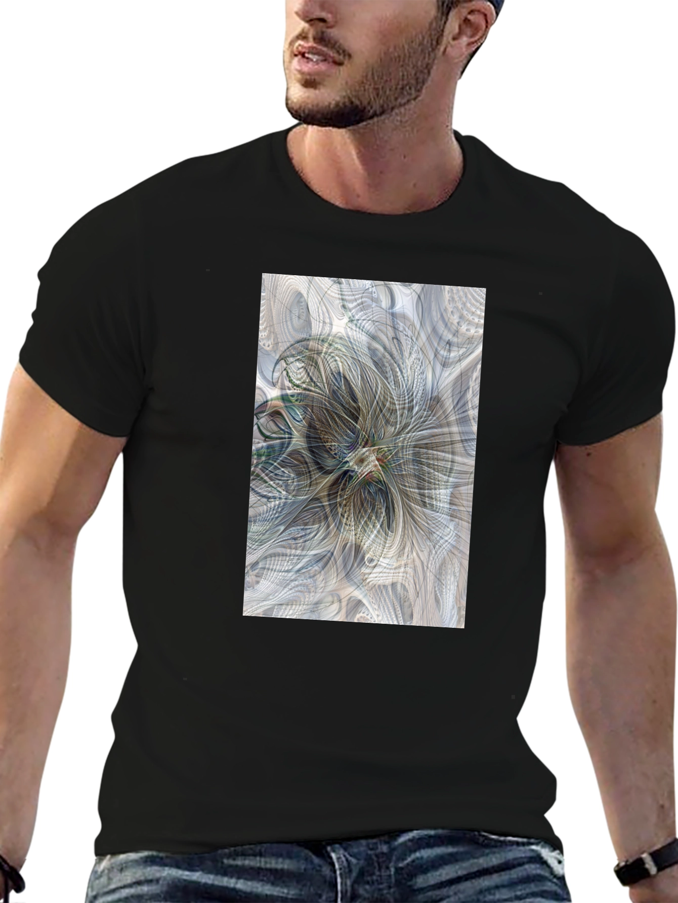 Abstract Floral Art T-Shirt - Modern Graphic Tee