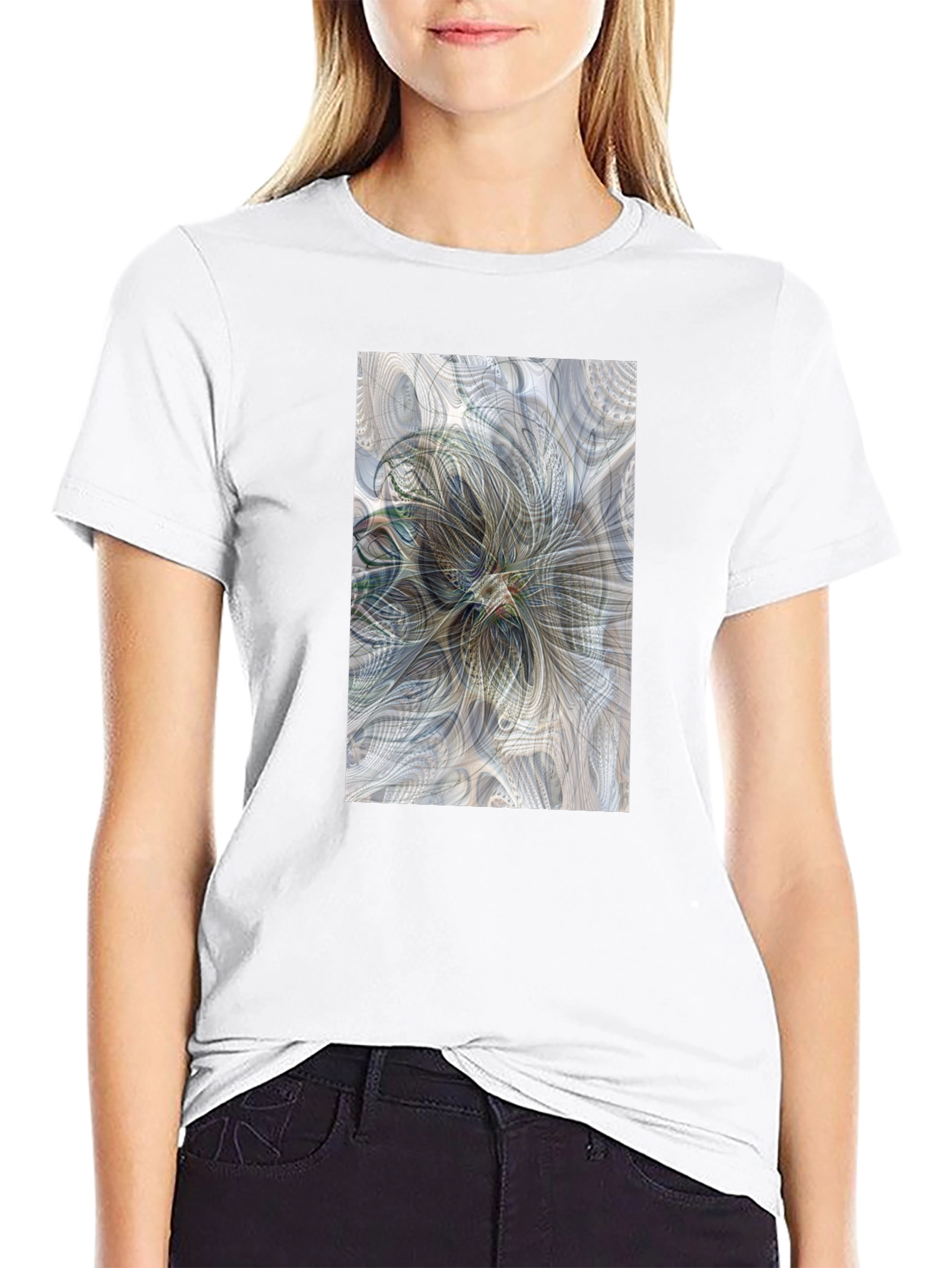 Abstract Floral Art T-Shirt - Modern Graphic Tee