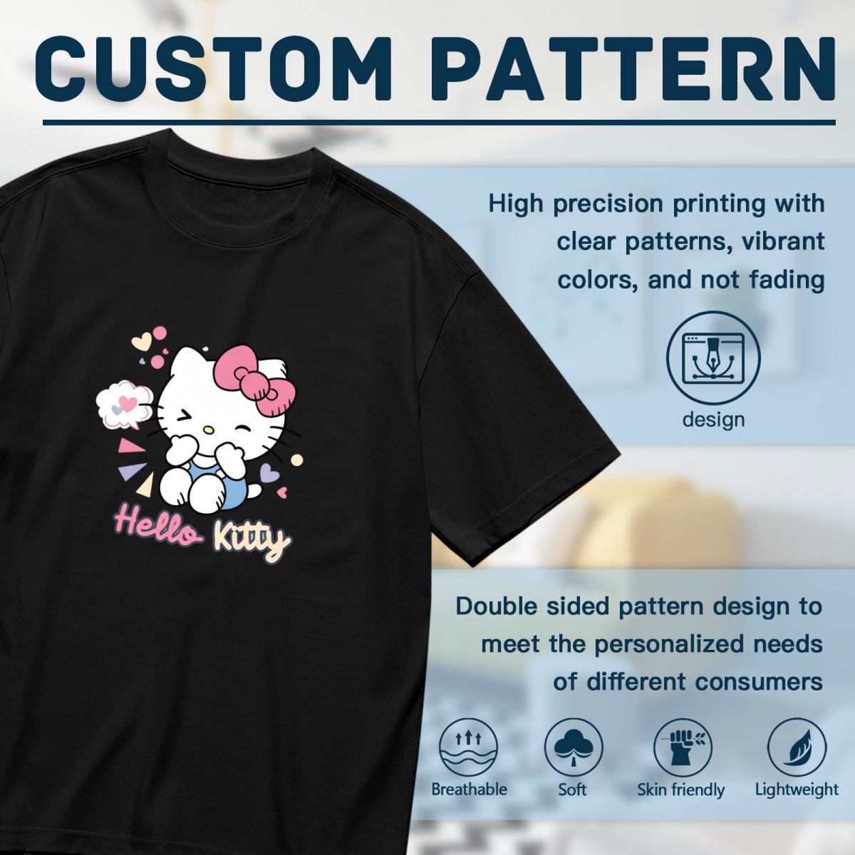 Sweet Wink Hello Kitty Heart Accent Plus?Size Casual T?Shirt