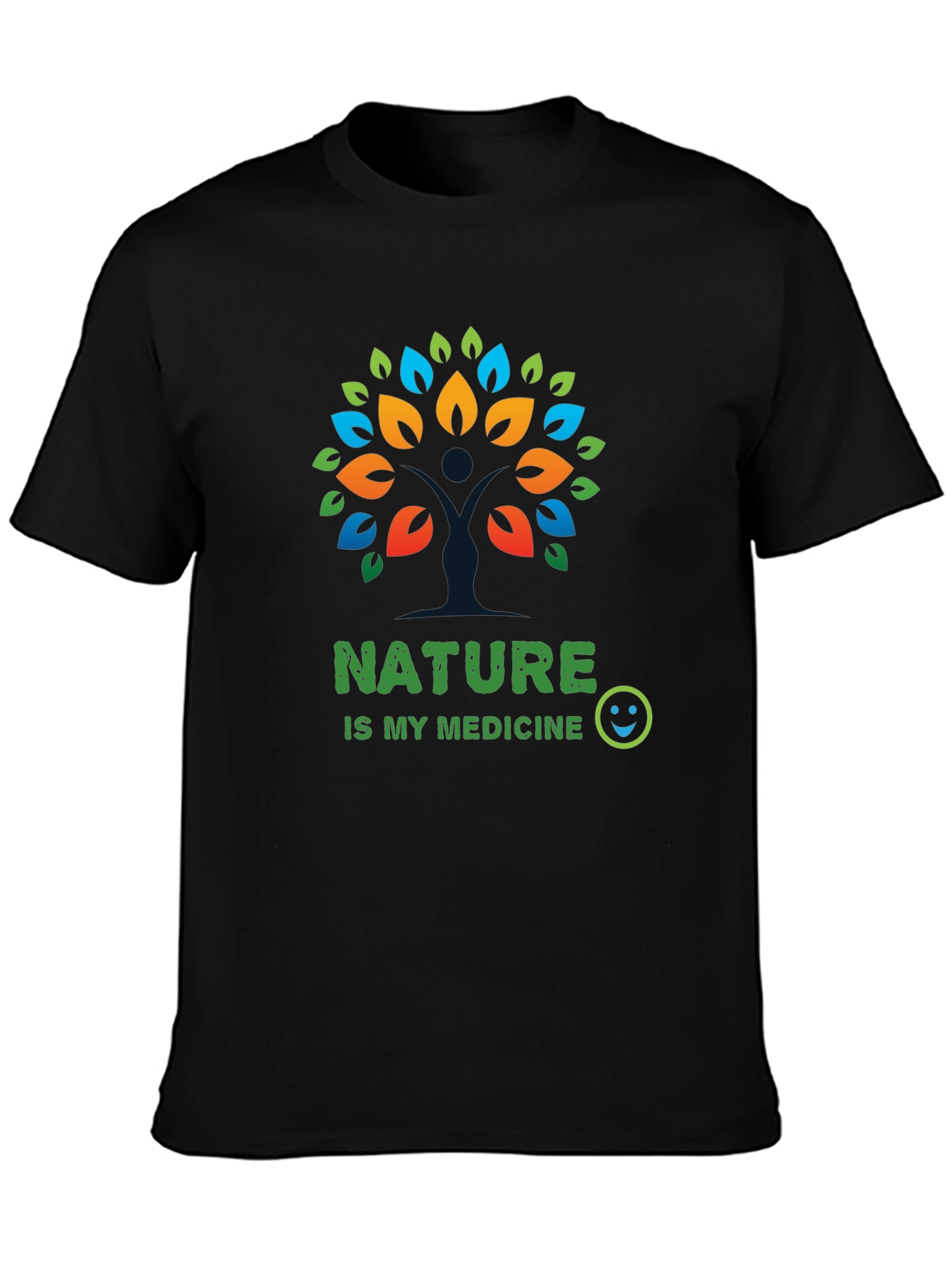 Nature is My Medicine Graphic Tee - Black
