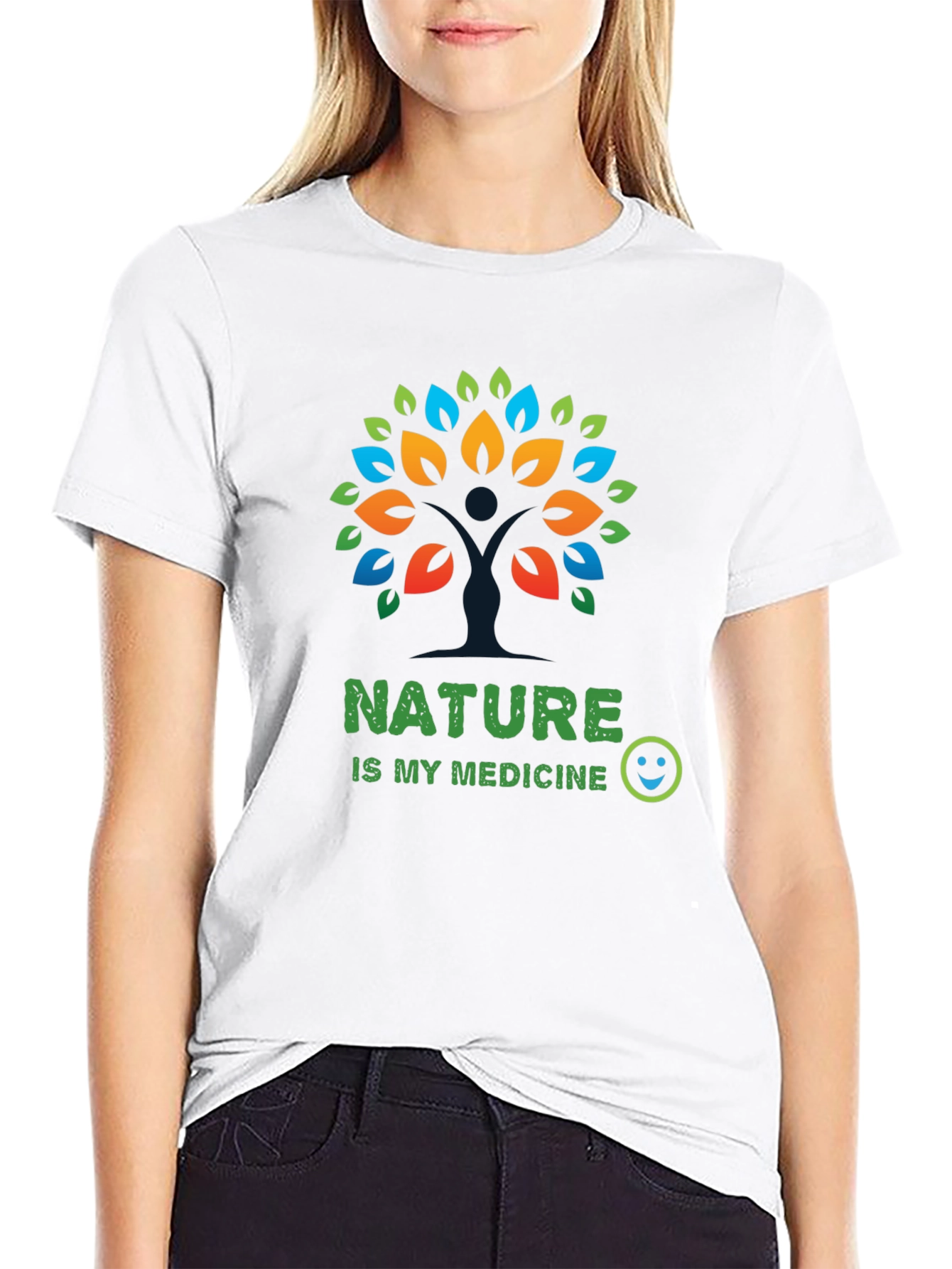 Nature is My Medicine Graphic Tee - Black