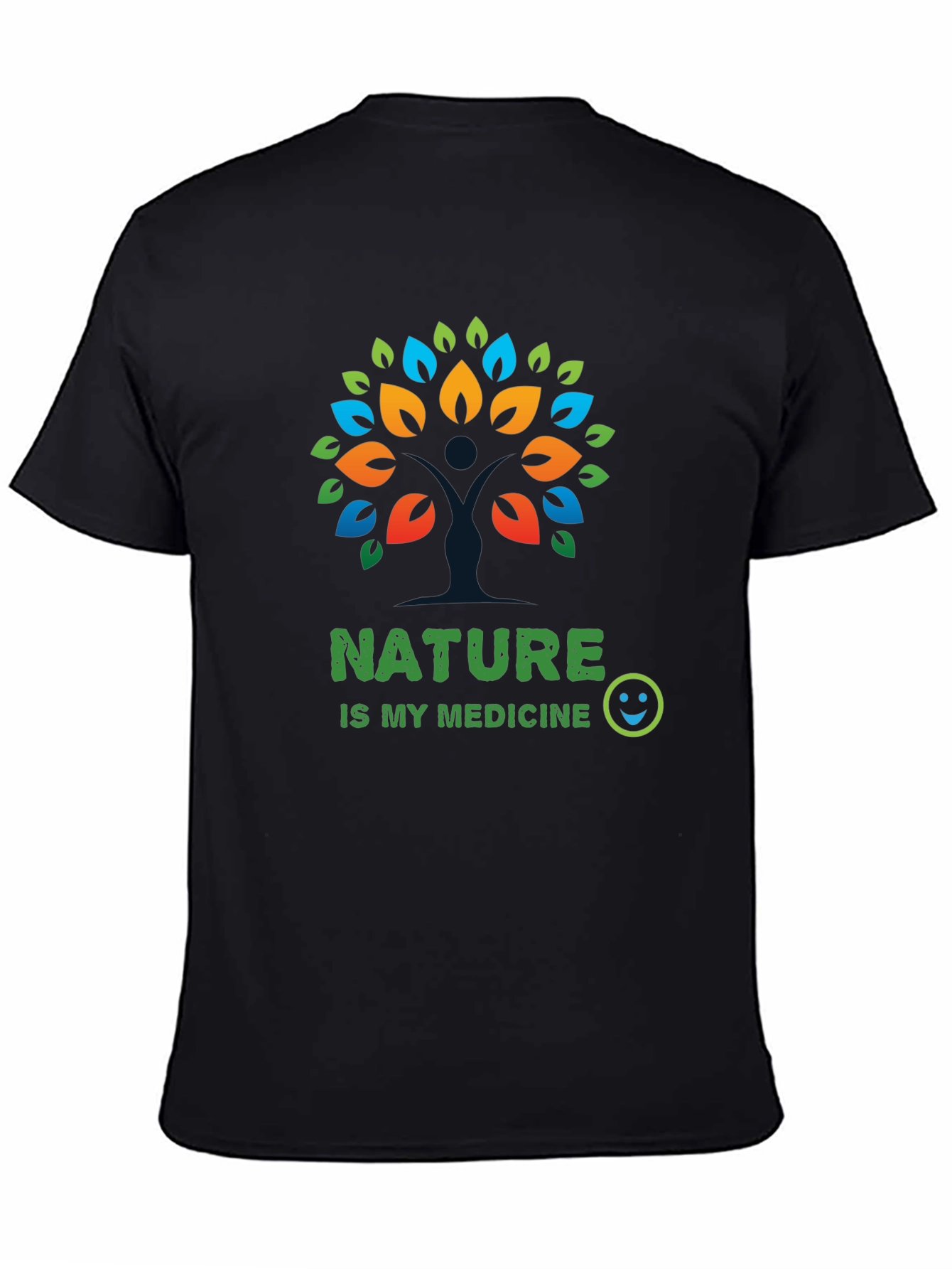 Nature is My Medicine Graphic Tee - Black
