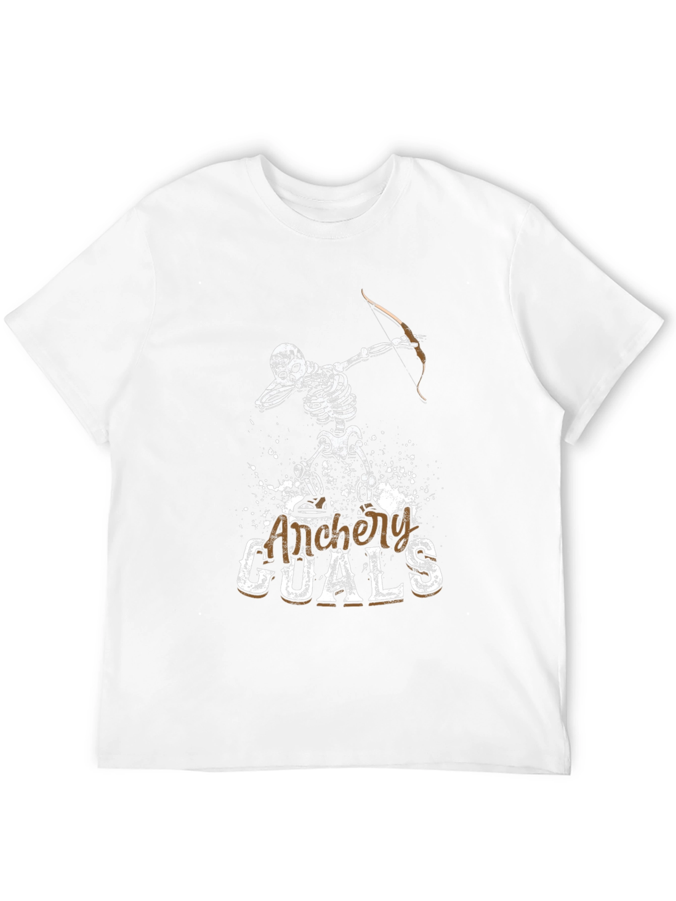 Archery Goals Skeleton Graphic T-Shirt