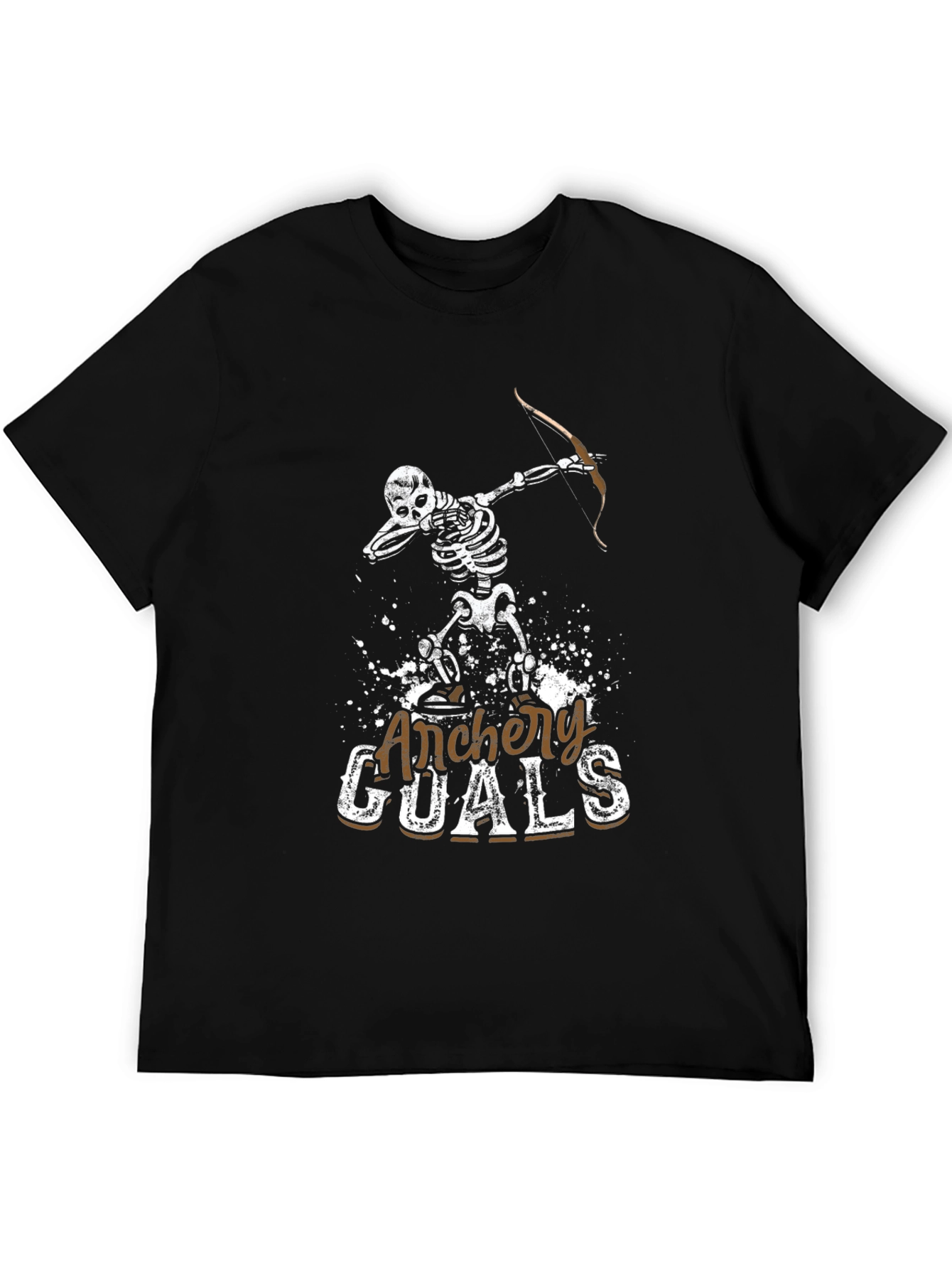 Archery Goals Skeleton Graphic T-Shirt
