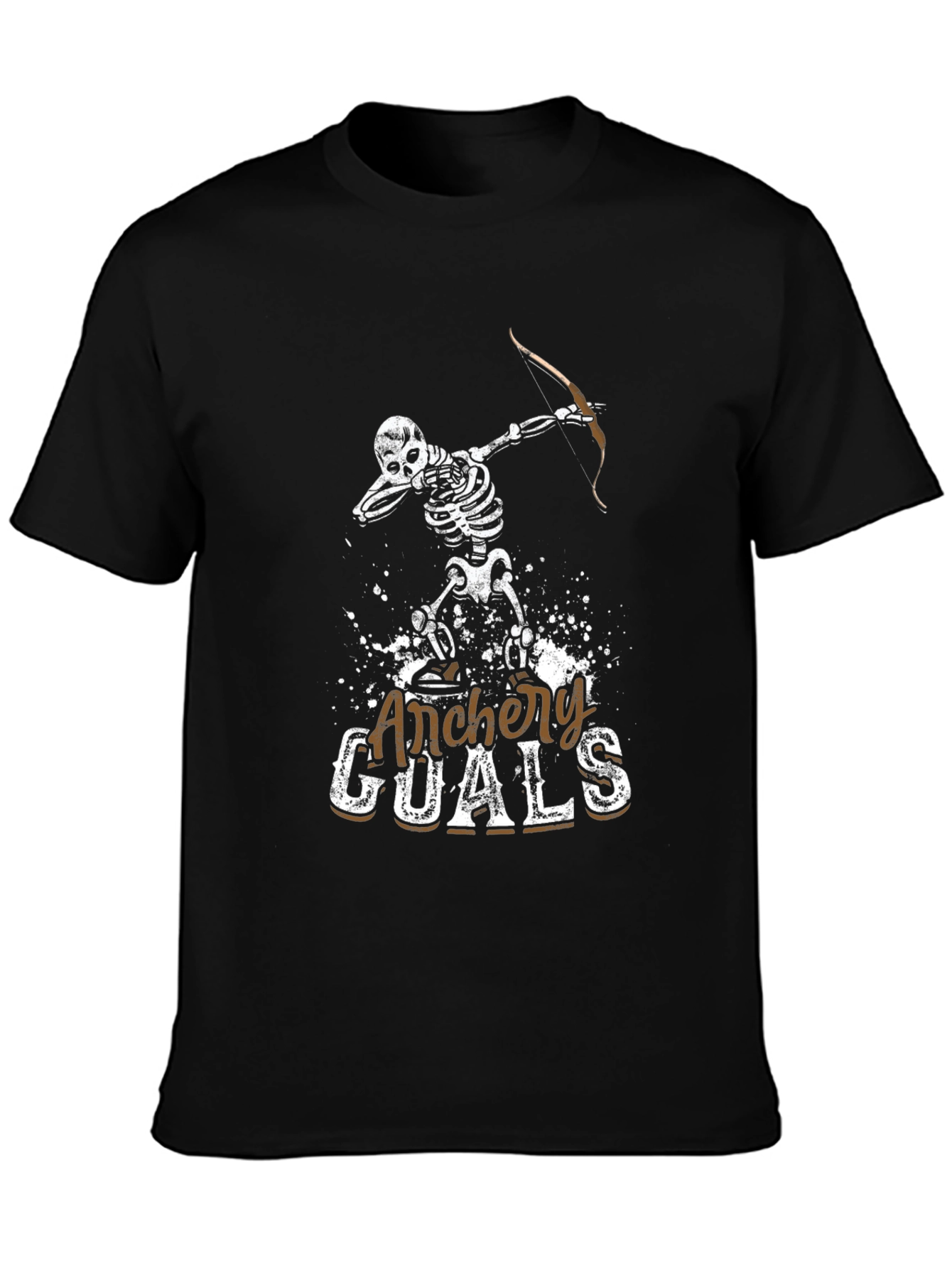Archery Goals Skeleton Graphic T-Shirt
