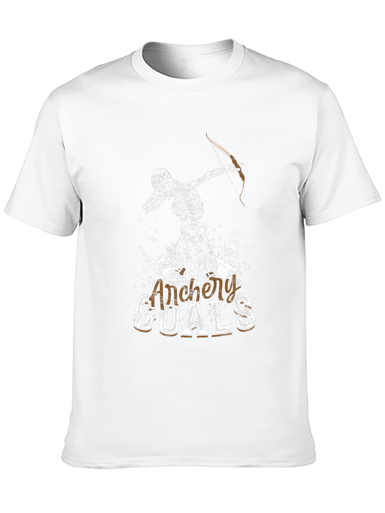 Archery Goals Skeleton Graphic T-Shirt