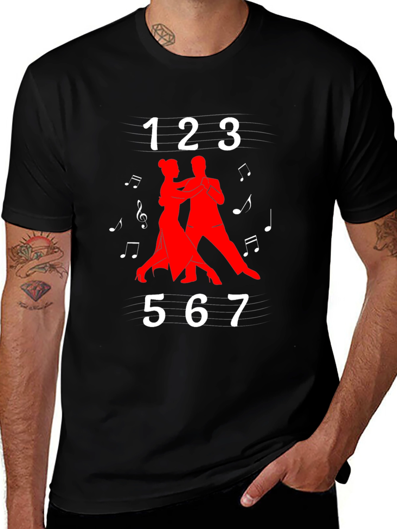 Dance T-Shirt - 123567 Musical Note Tee