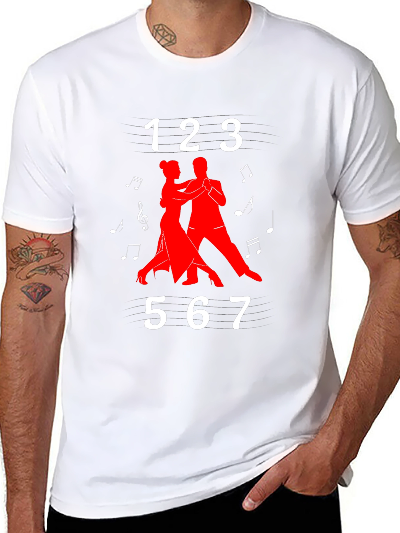 Dance T-Shirt - 123567 Musical Note Tee