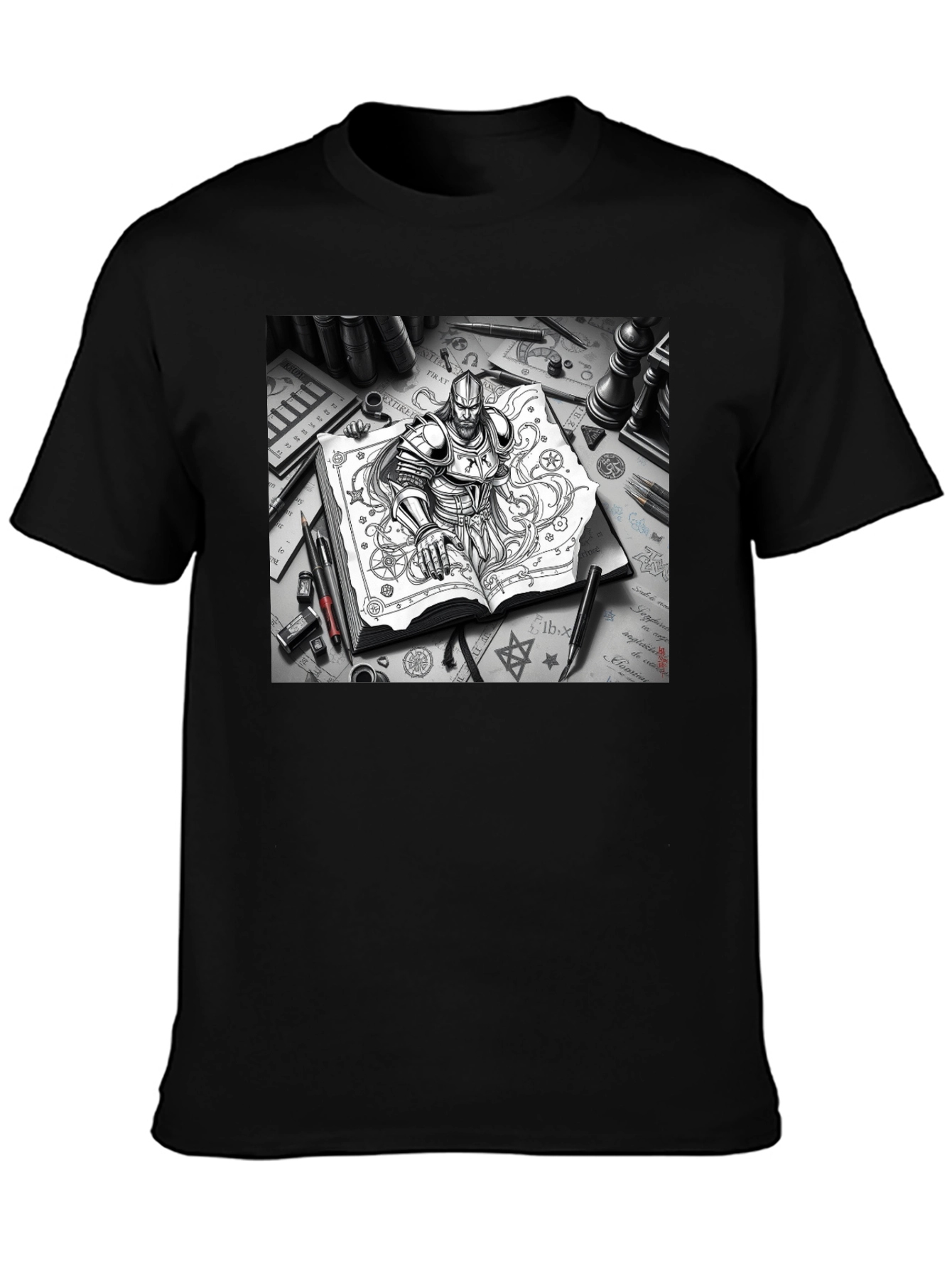 Knightly Grimoire T-Shirt - Unique Graphic Tee