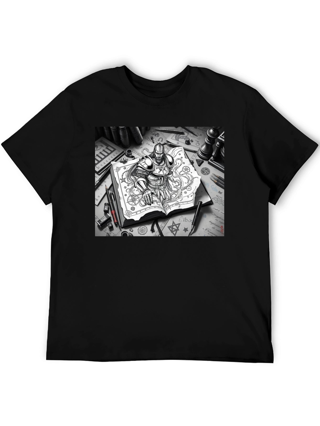 Knightly Grimoire T-Shirt - Unique Graphic Tee