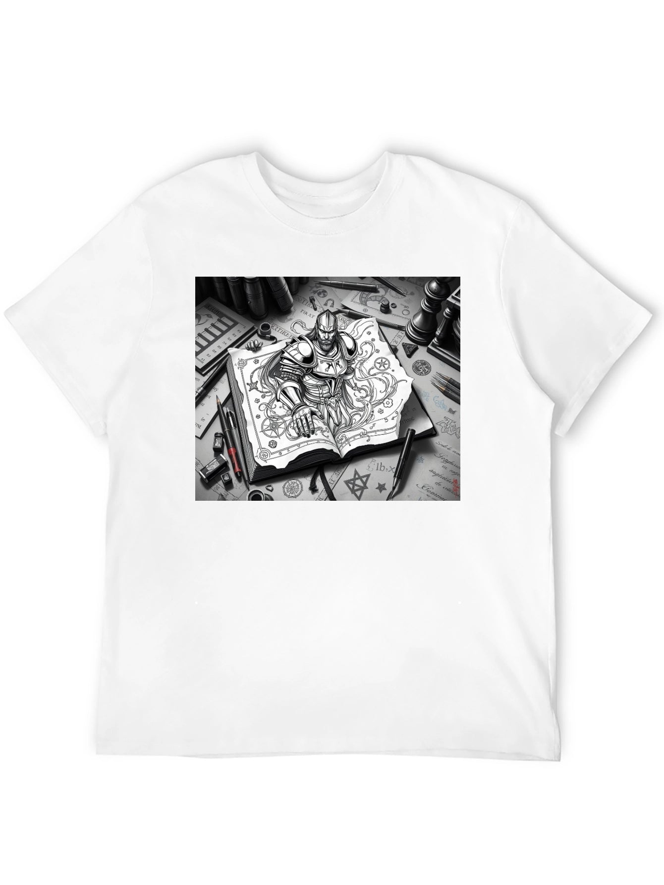 Knightly Grimoire T-Shirt - Unique Graphic Tee