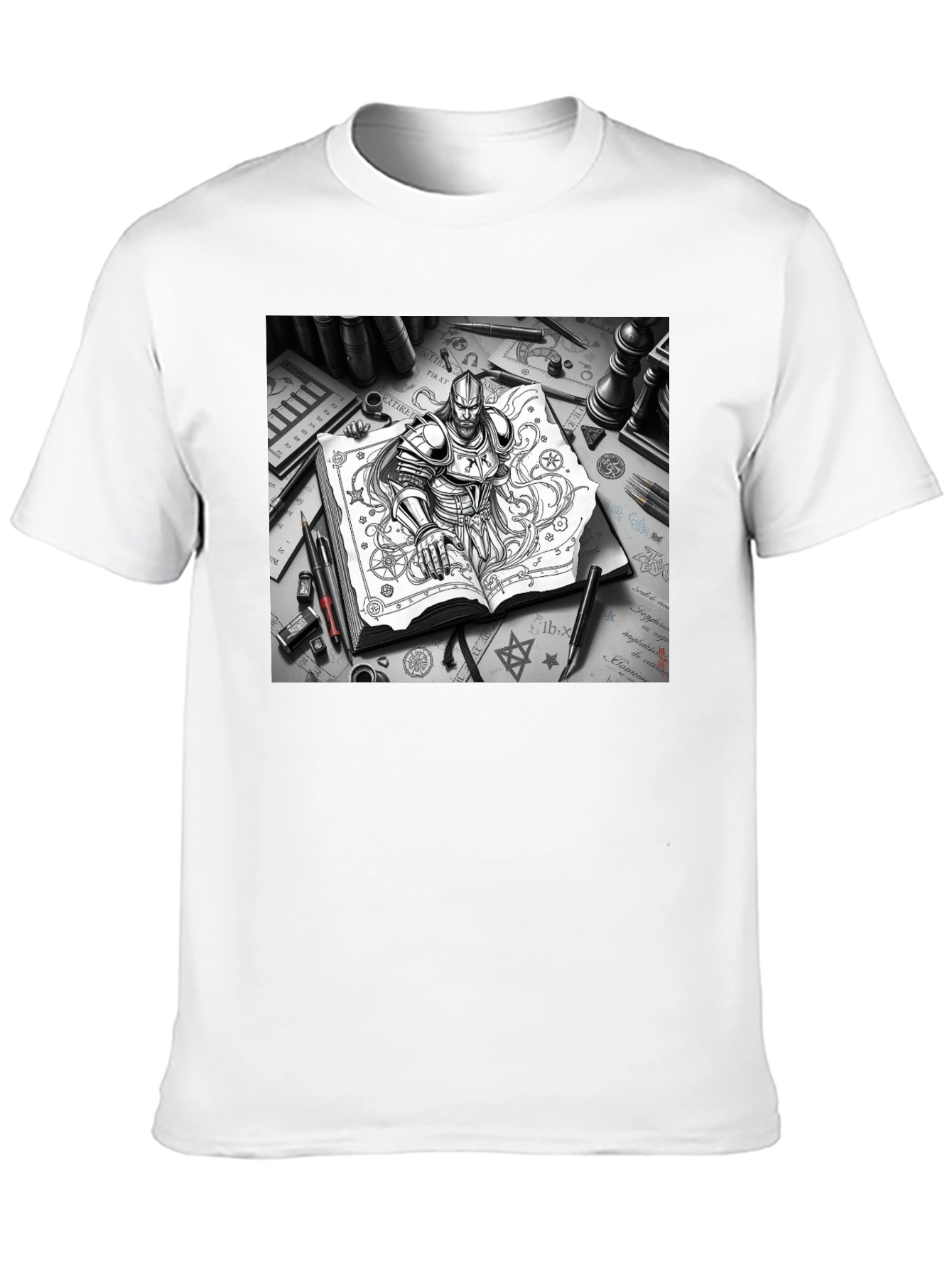Knightly Grimoire T-Shirt - Unique Graphic Tee