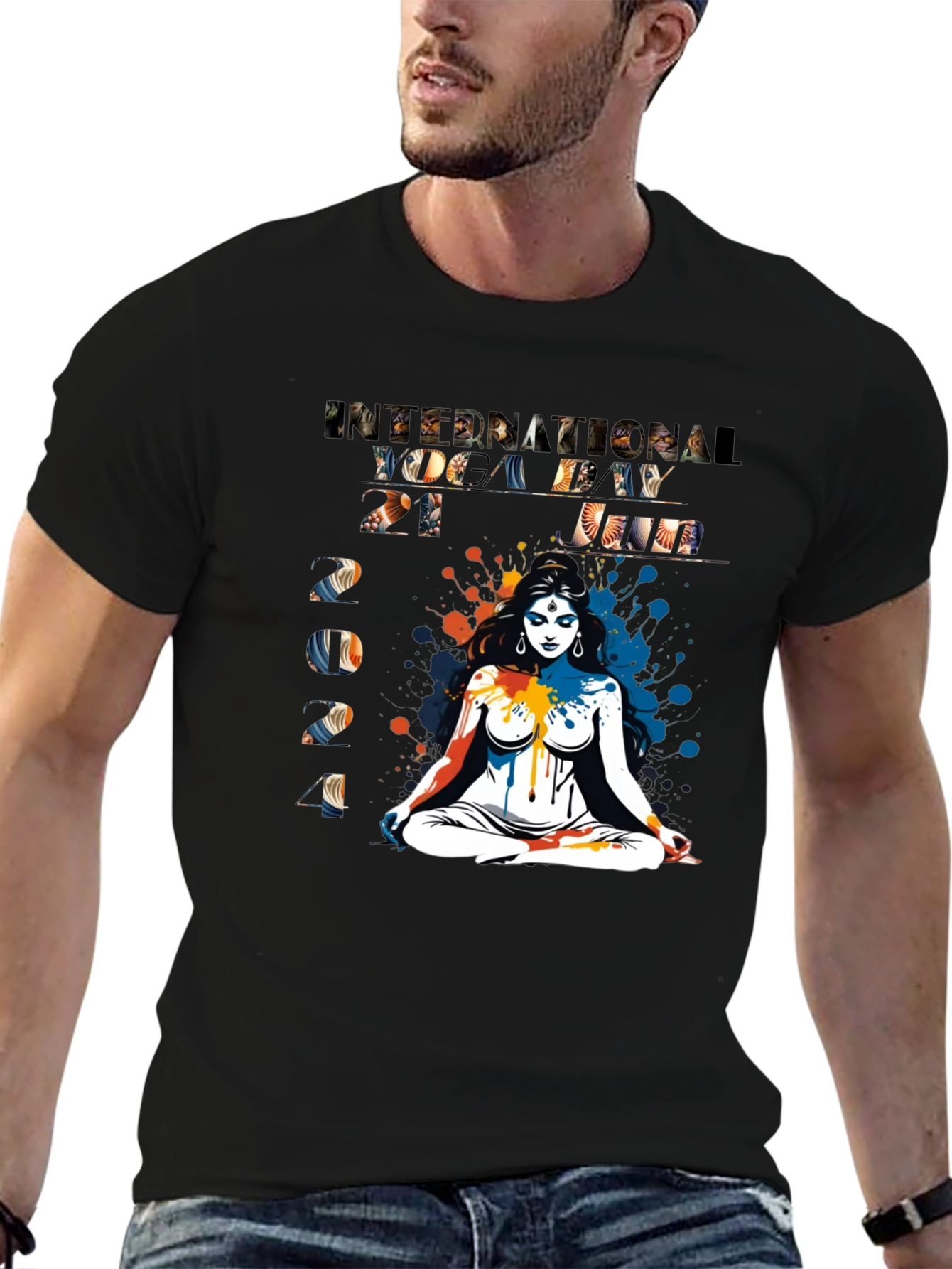International Yoga Day 2021 Black Tee
