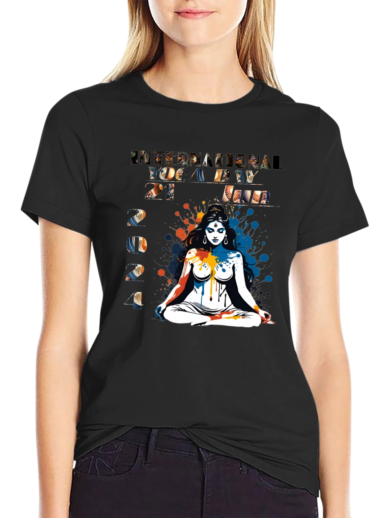 International Yoga Day 2021 Black Tee