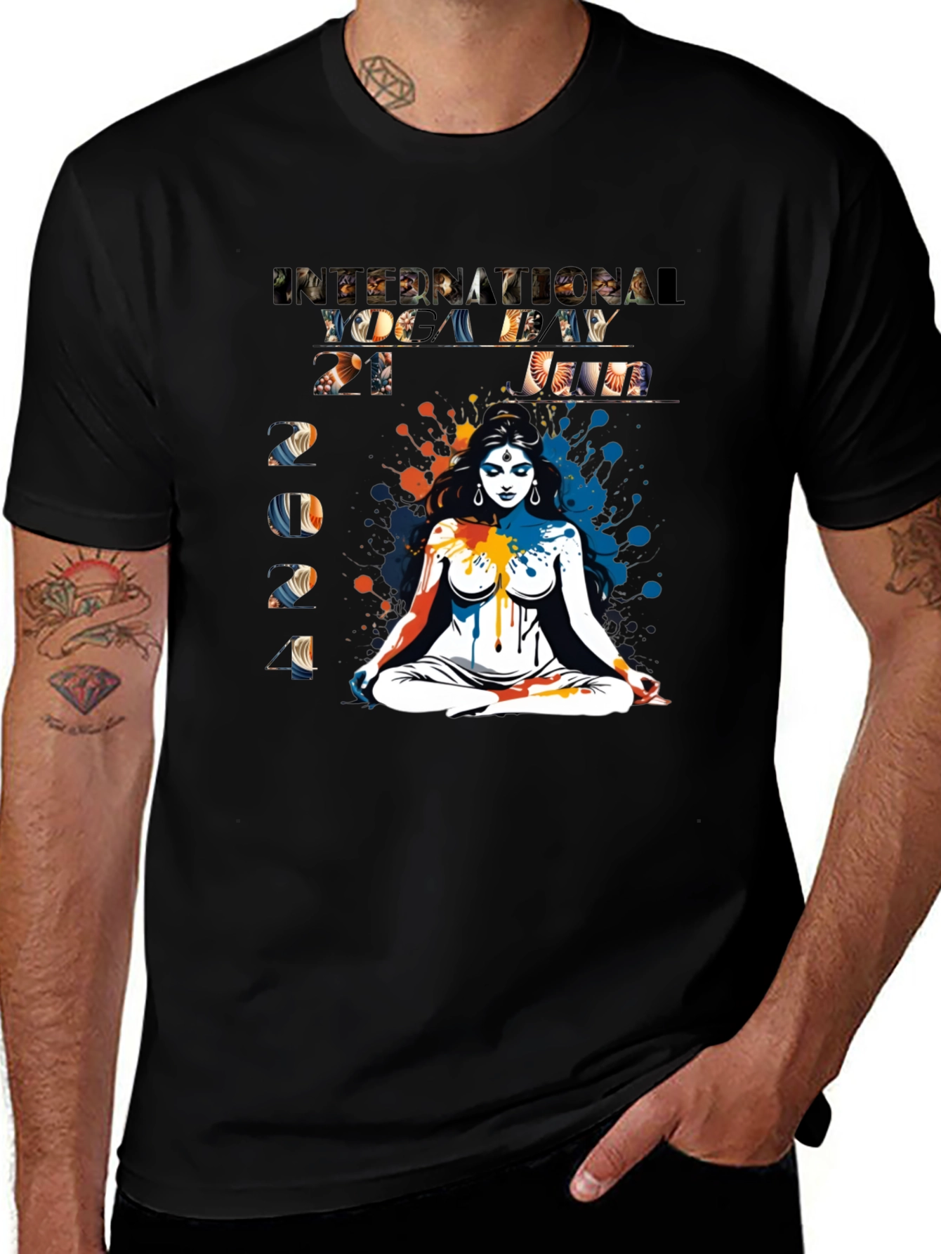 International Yoga Day 2021 Black Tee