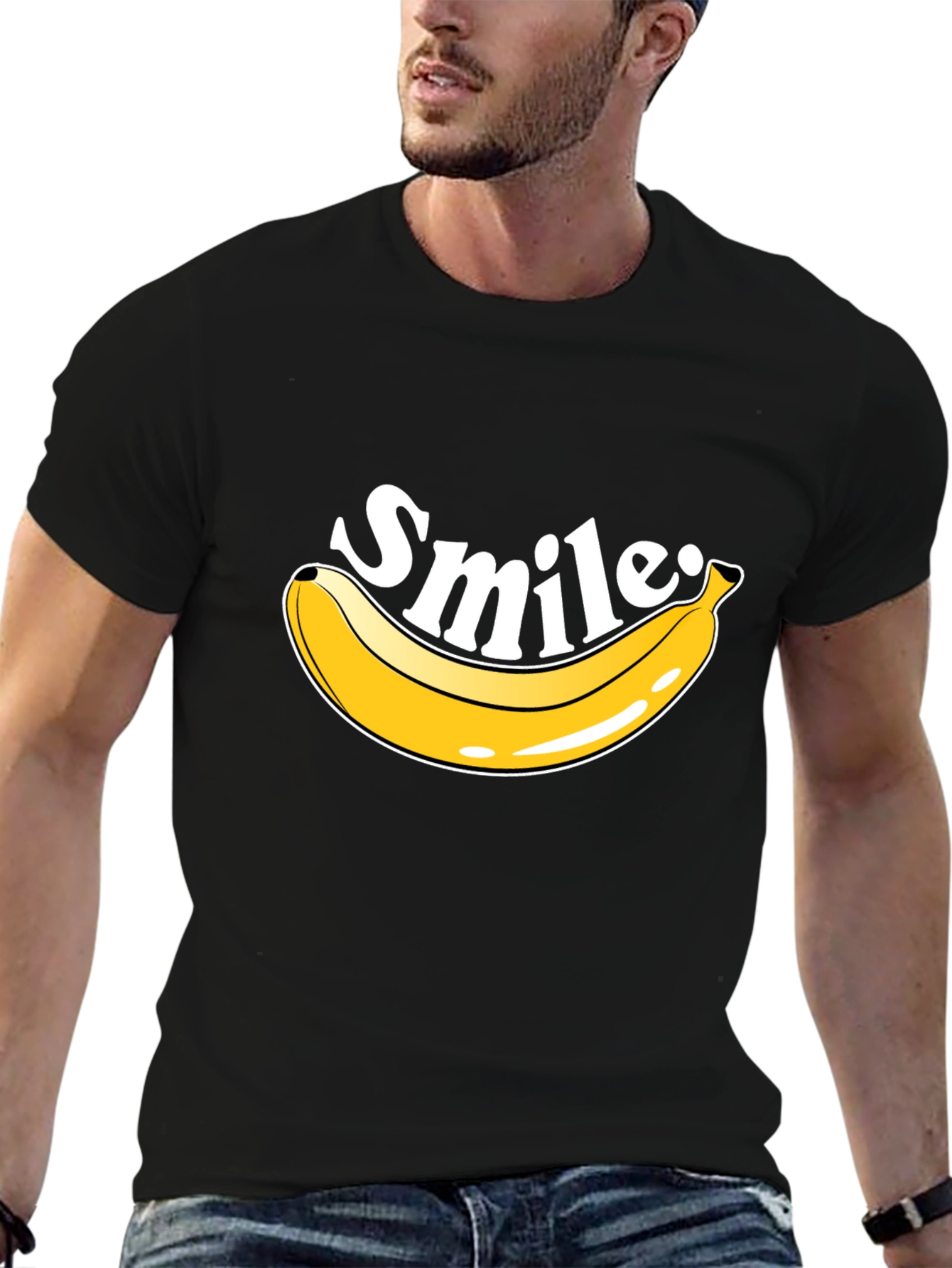 Smile Banana T-Shirt - Mens Crew Neck Tee