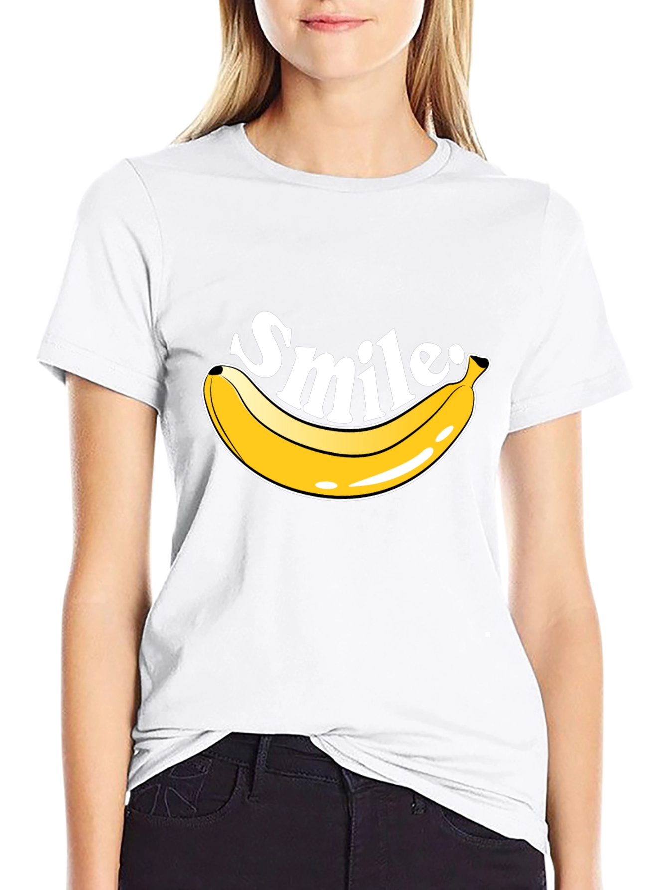 Smile Banana T-Shirt - Mens Crew Neck Tee