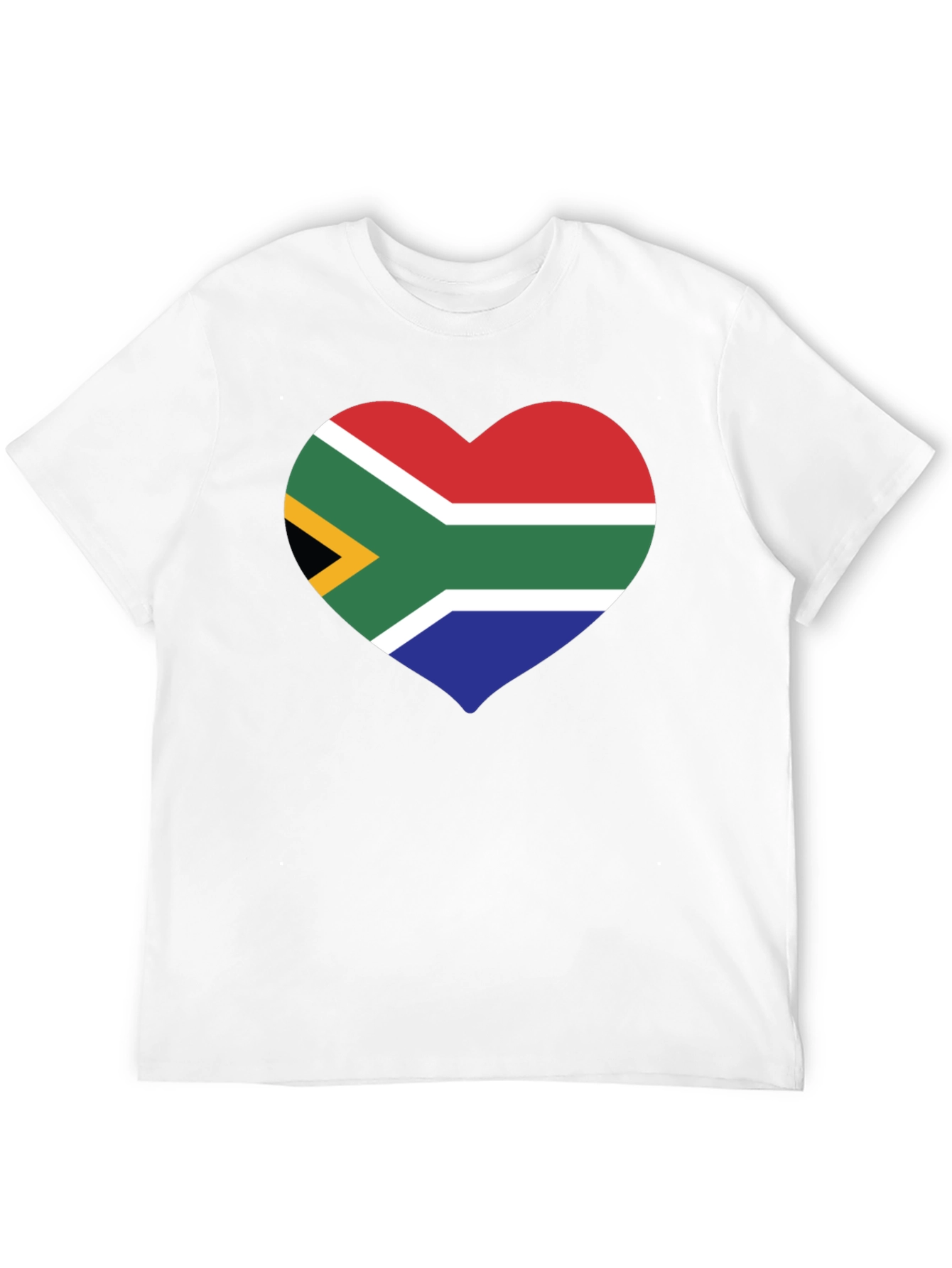 South Africa Flag Heart Graphic T-Shirt