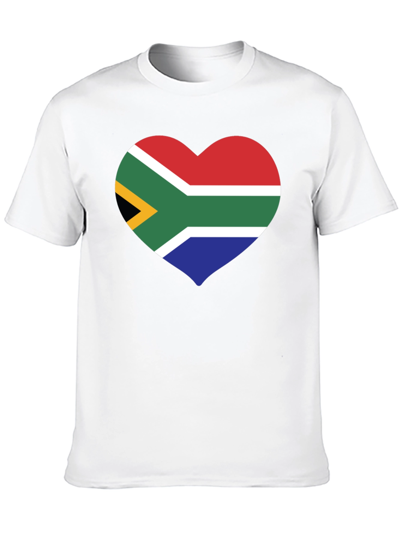 South Africa Flag Heart Graphic T-Shirt