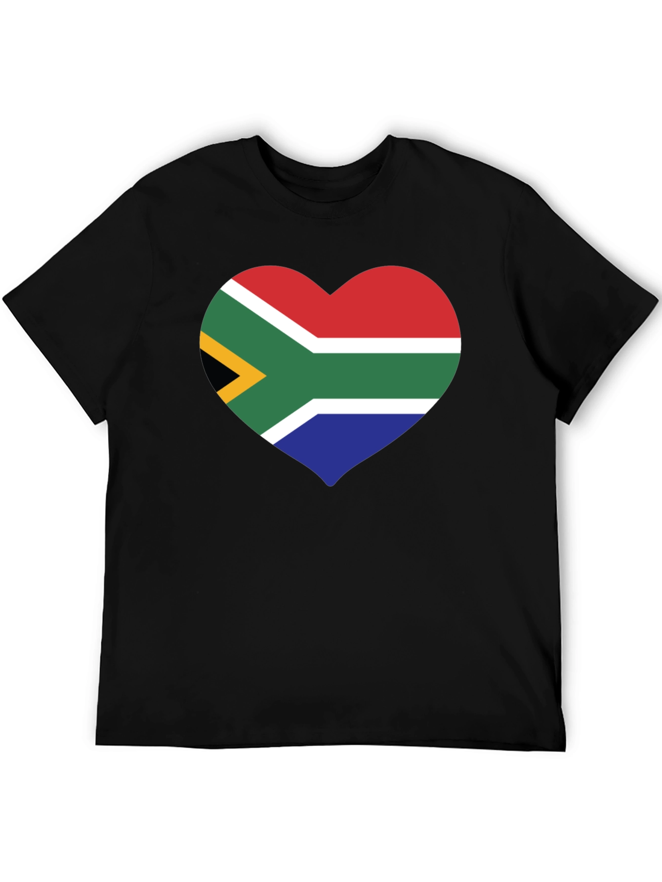 South Africa Flag Heart Graphic T-Shirt